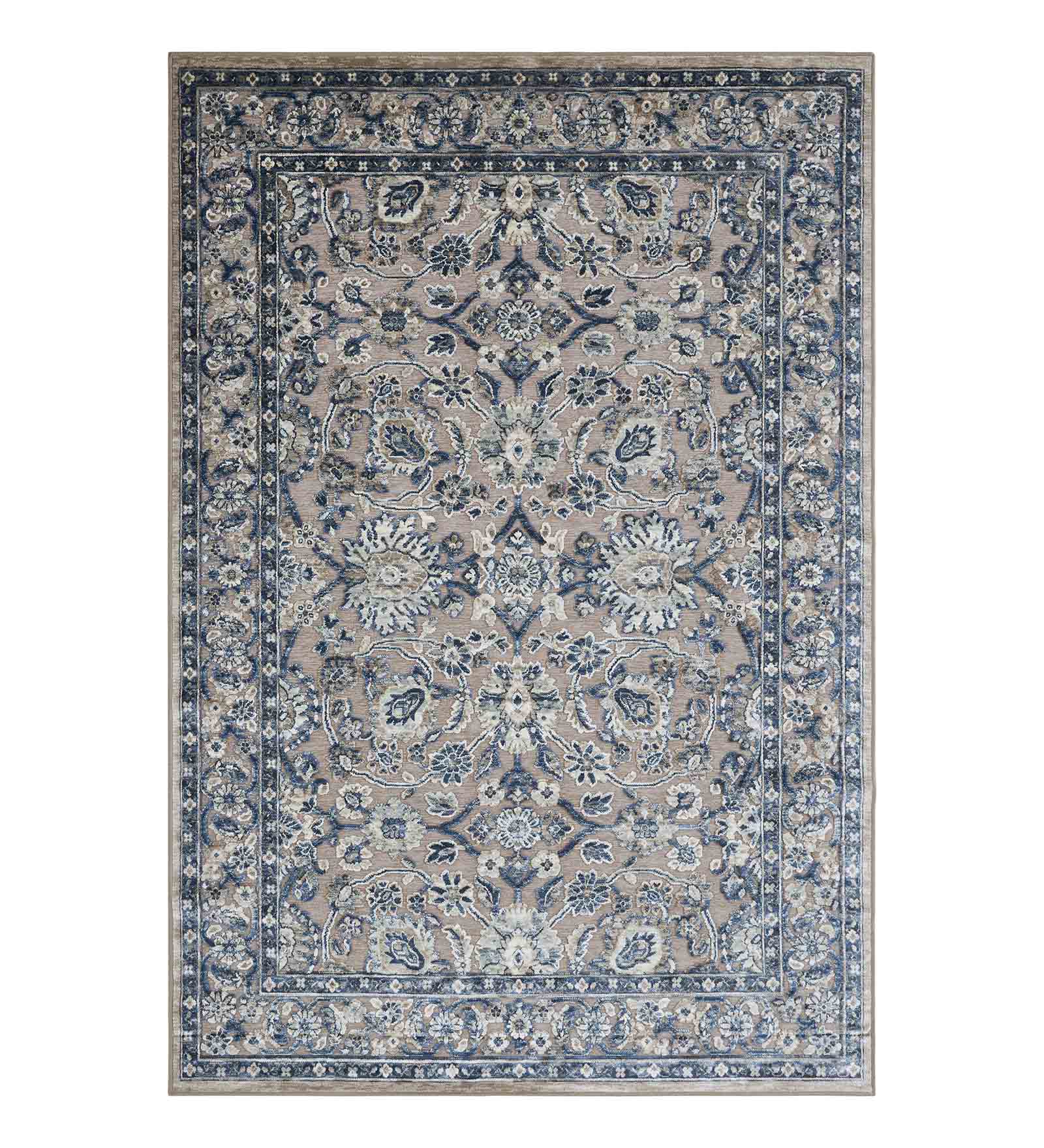 Genova Classical Carpet Blue and Beige