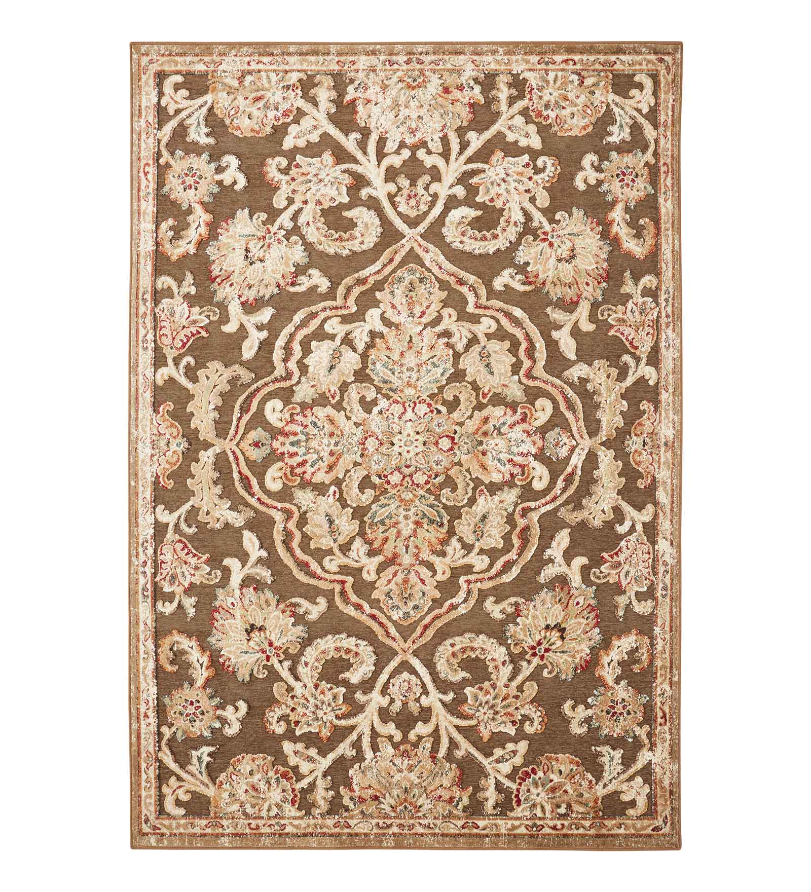 Genova Classical Carpet Brown and Beige