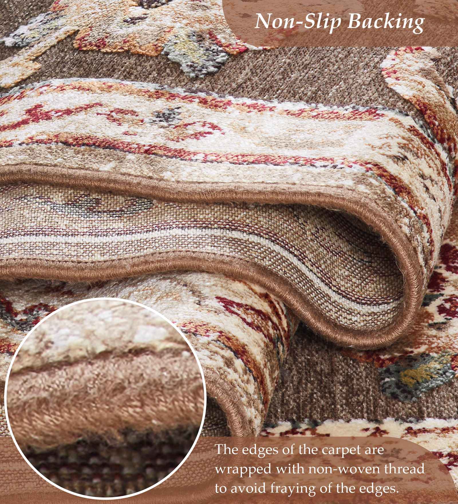 Genova Classical Carpet Brown and Beige