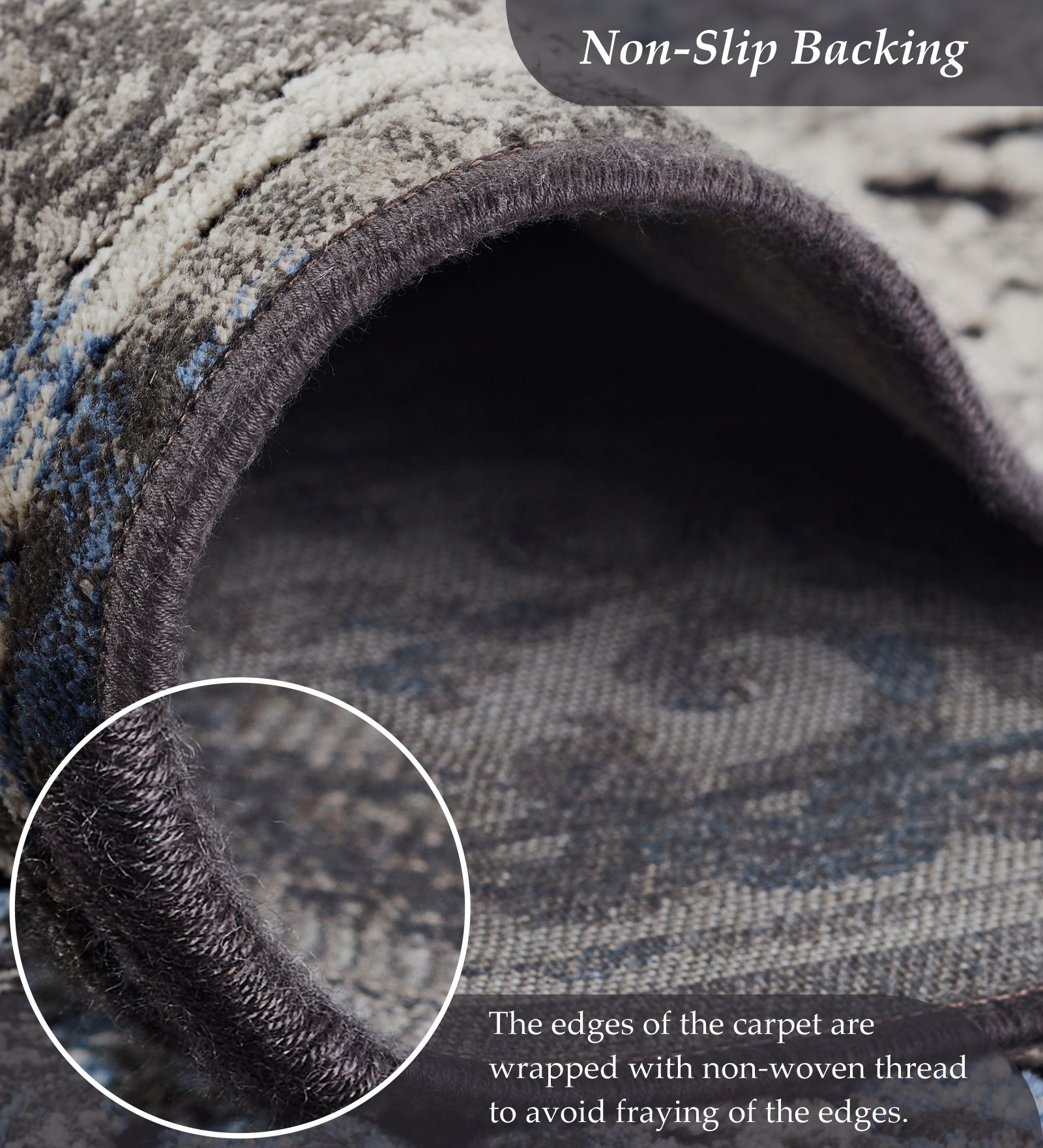 Genova Classical Carpet Blue and Beige