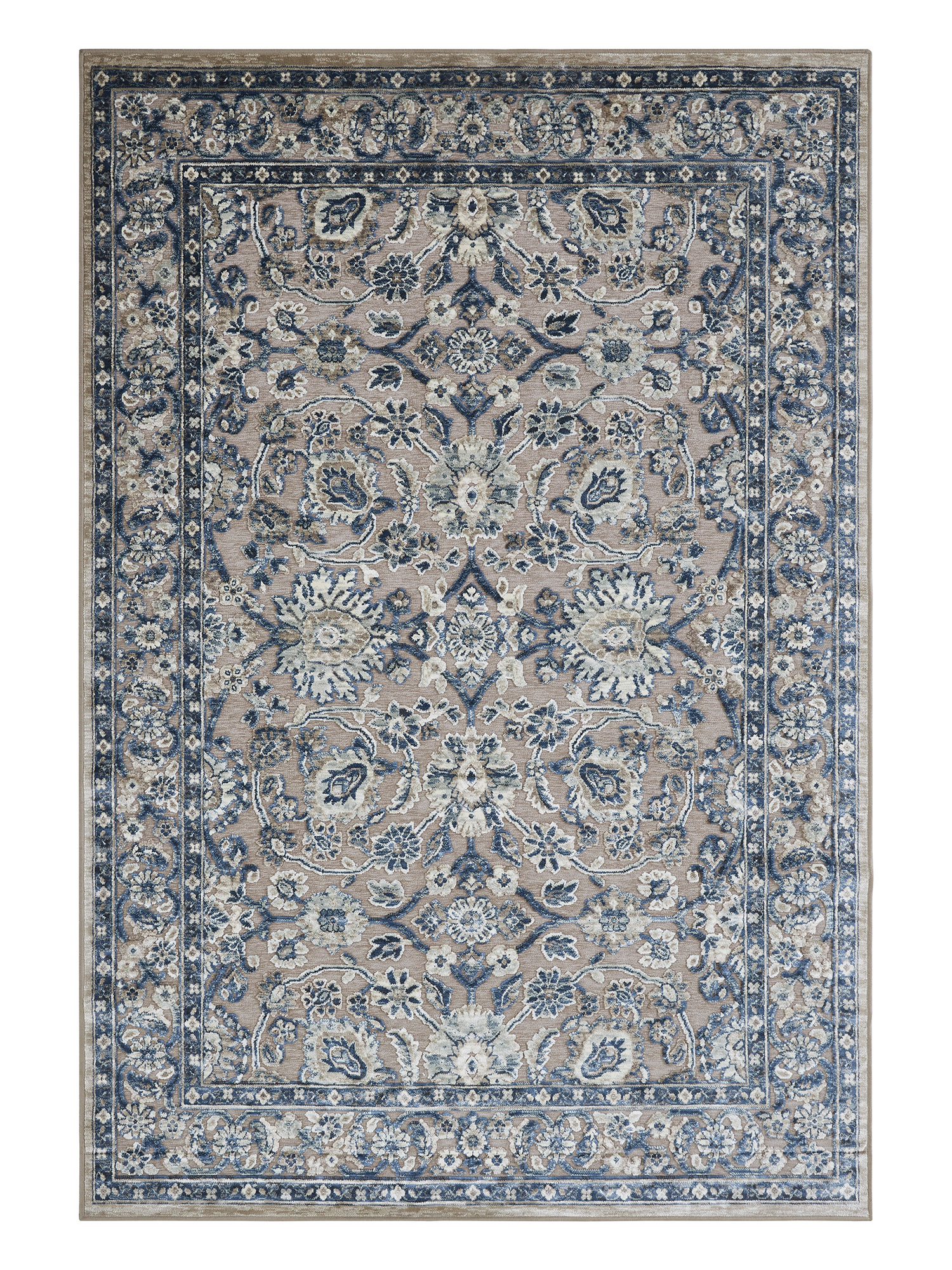 Genova Classical Carpet Blue and Beige
