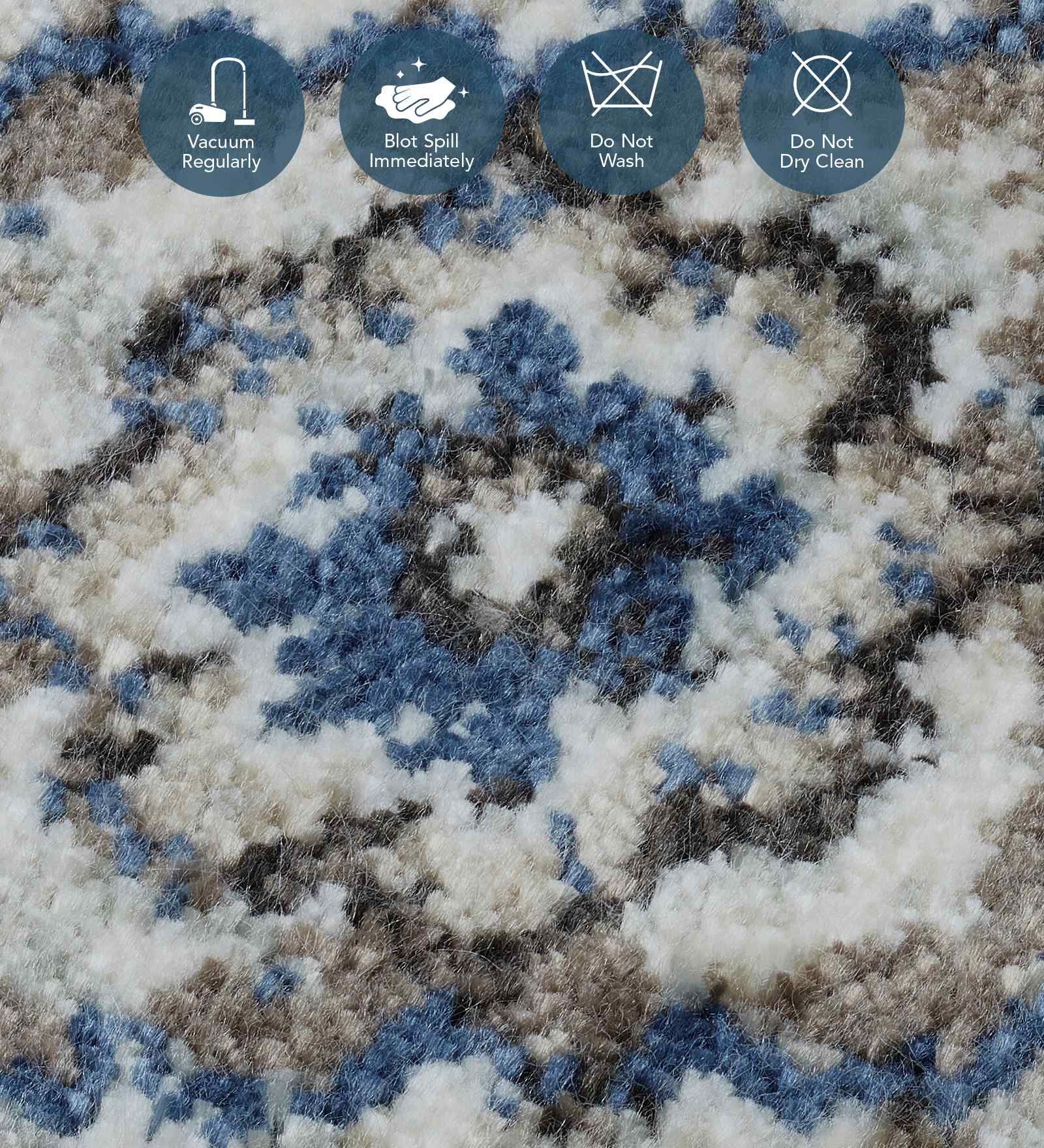 Genova Neo Classical Carpet Blue and Cream