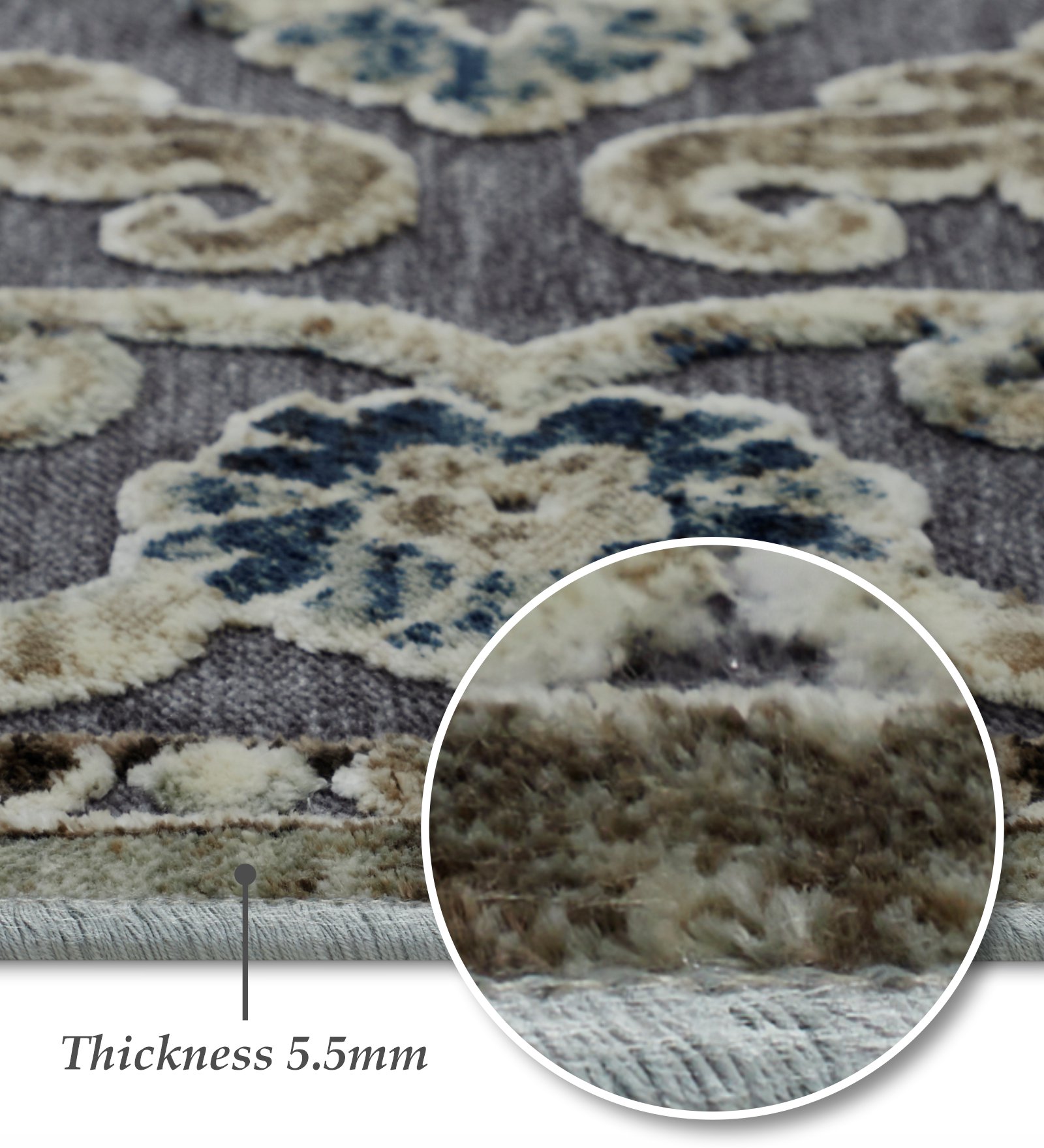 Genova Classical Carpet Grey