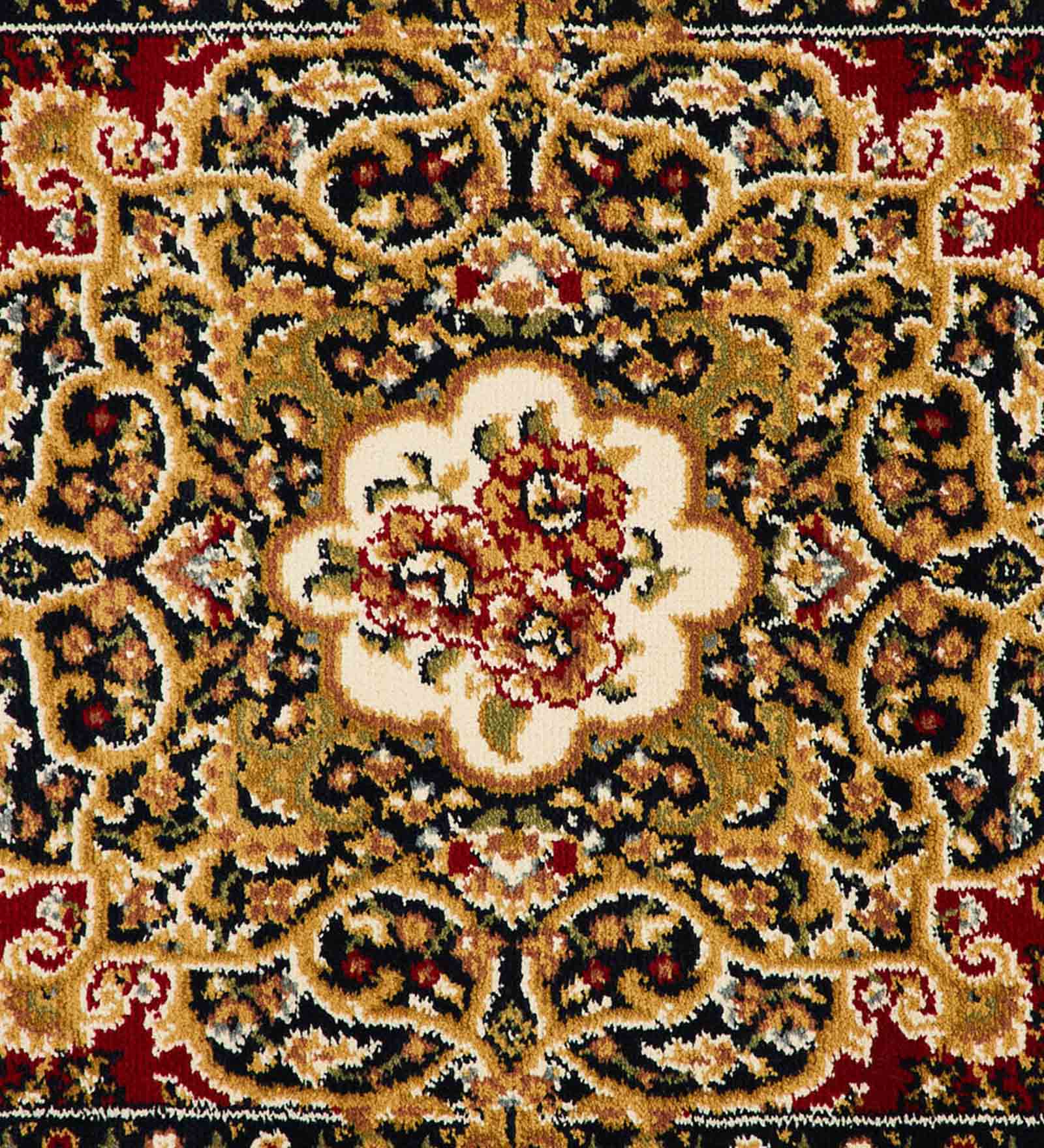 Esfahan Classical Runner Maroon and Cream