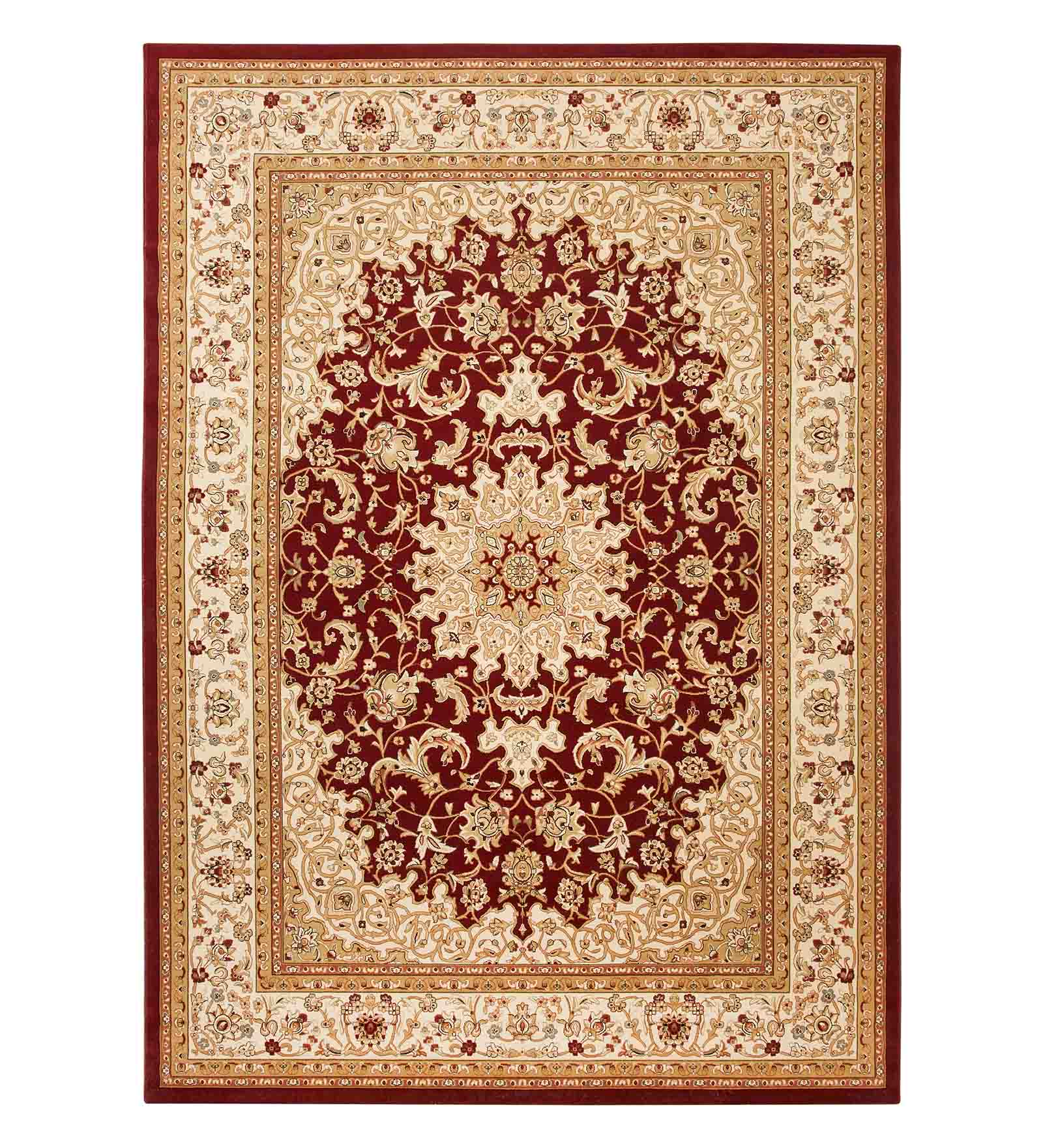 Esfahan Classical Carpet Red and Beige