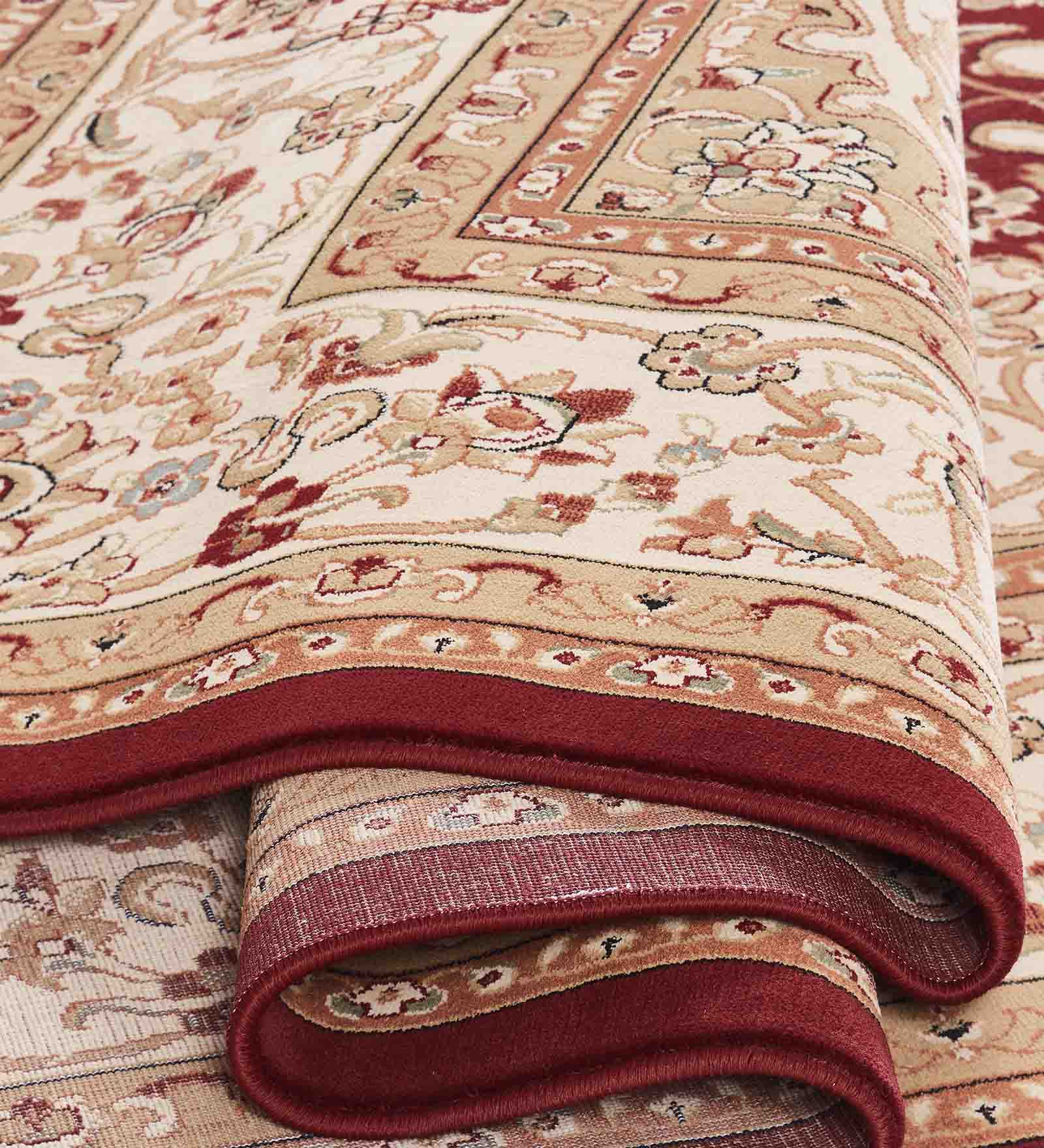 Esfahan Classical Carpet Red and Beige