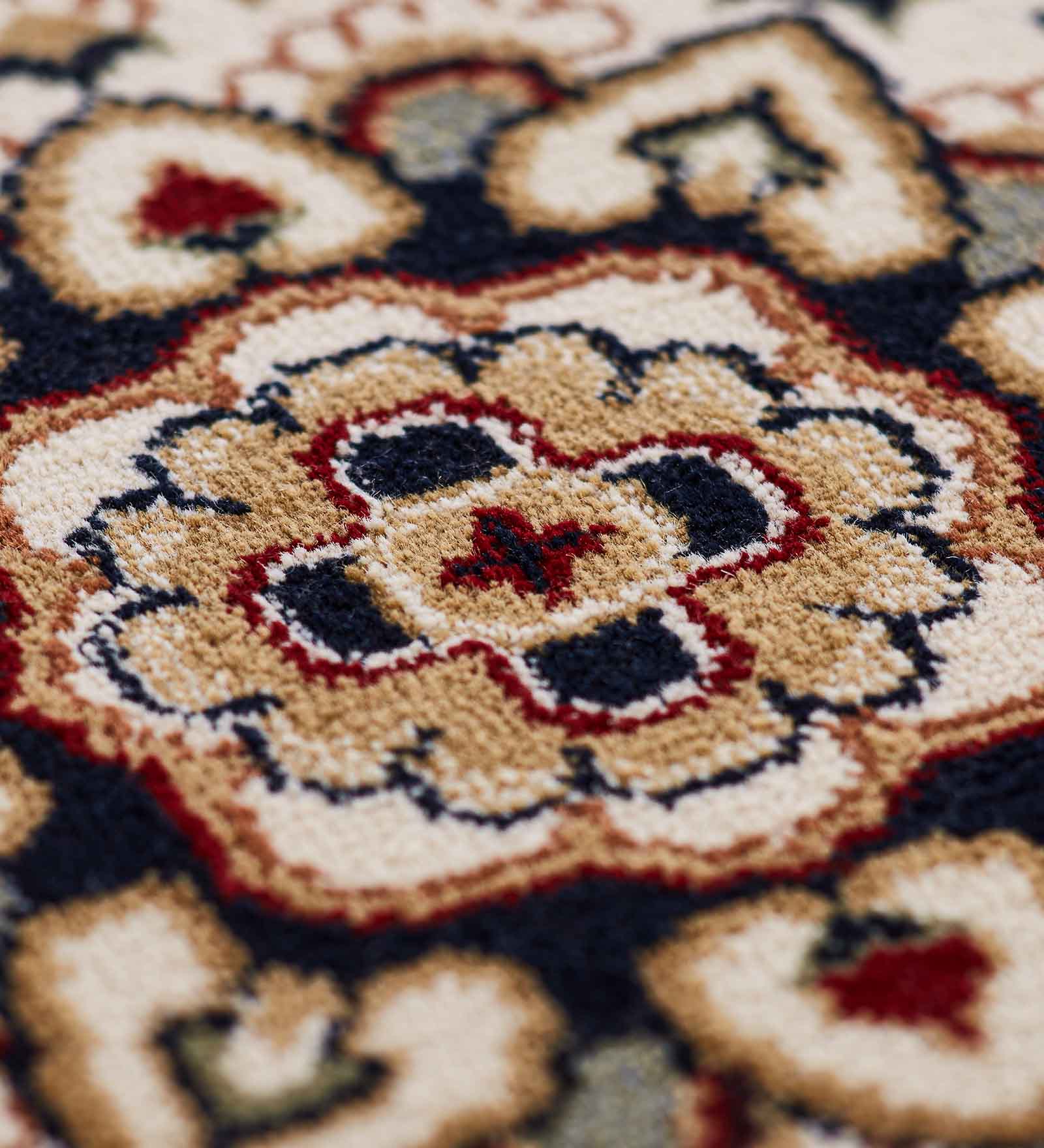 Esfahan Classical Carpet Navy and Cream