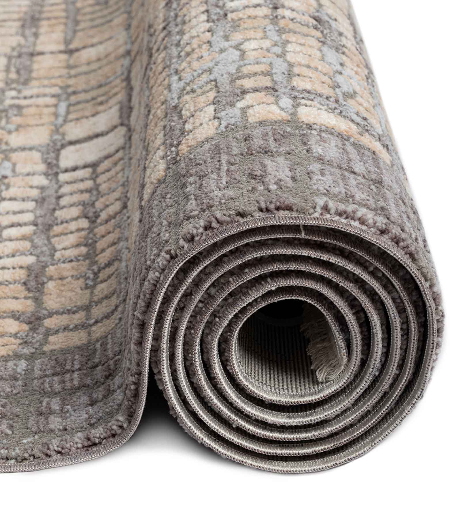 Abby Scribbled Abstract Carpet D.Grey