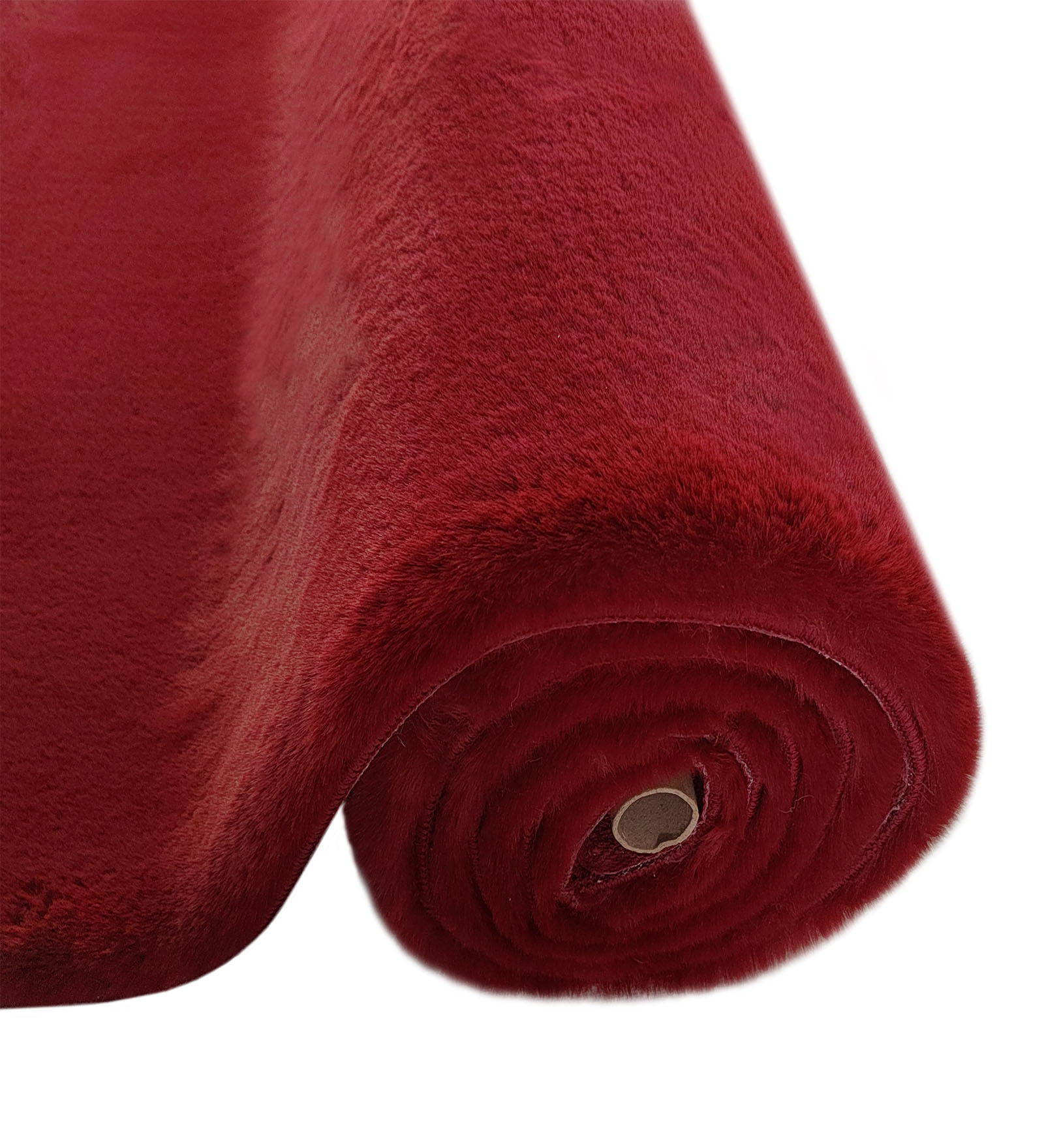 New Oslo Rabit Fur Carpet Burgundy