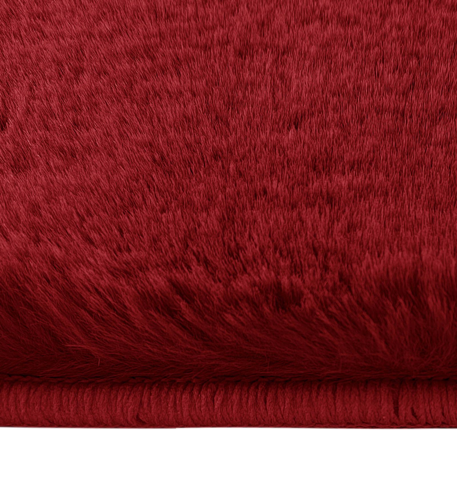 New Oslo Rabit Fur Carpet Burgundy