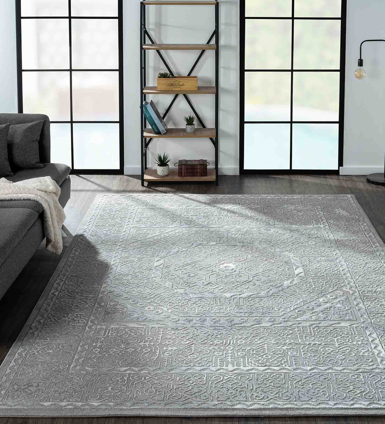 Dublin Traditional Carpet Grey Sliver