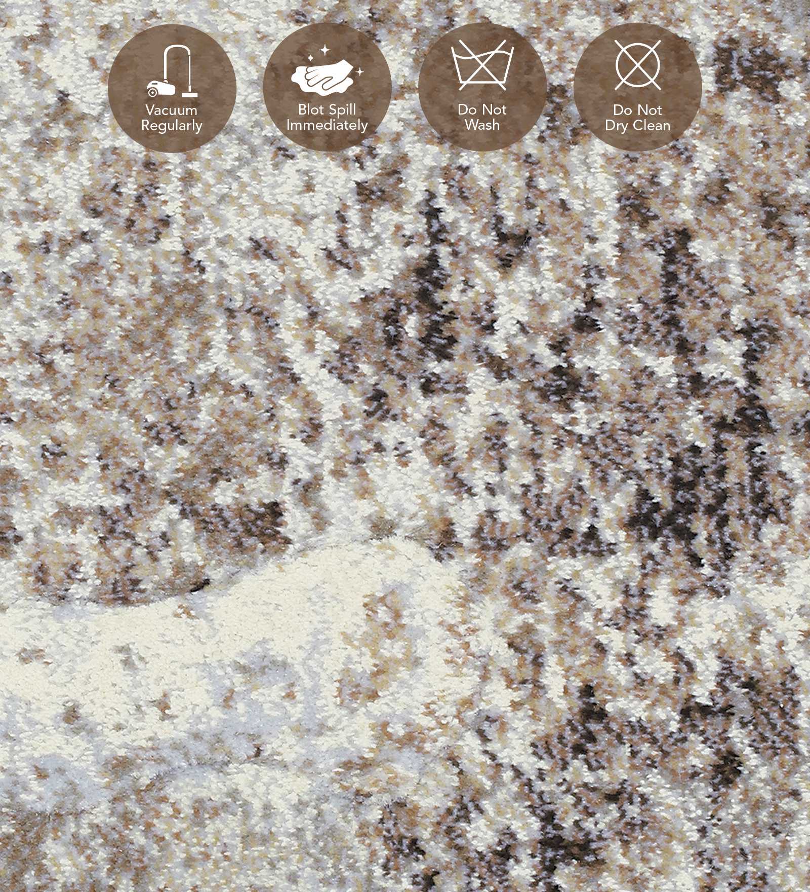 Aquarius Floral Machine Made Runner Brown