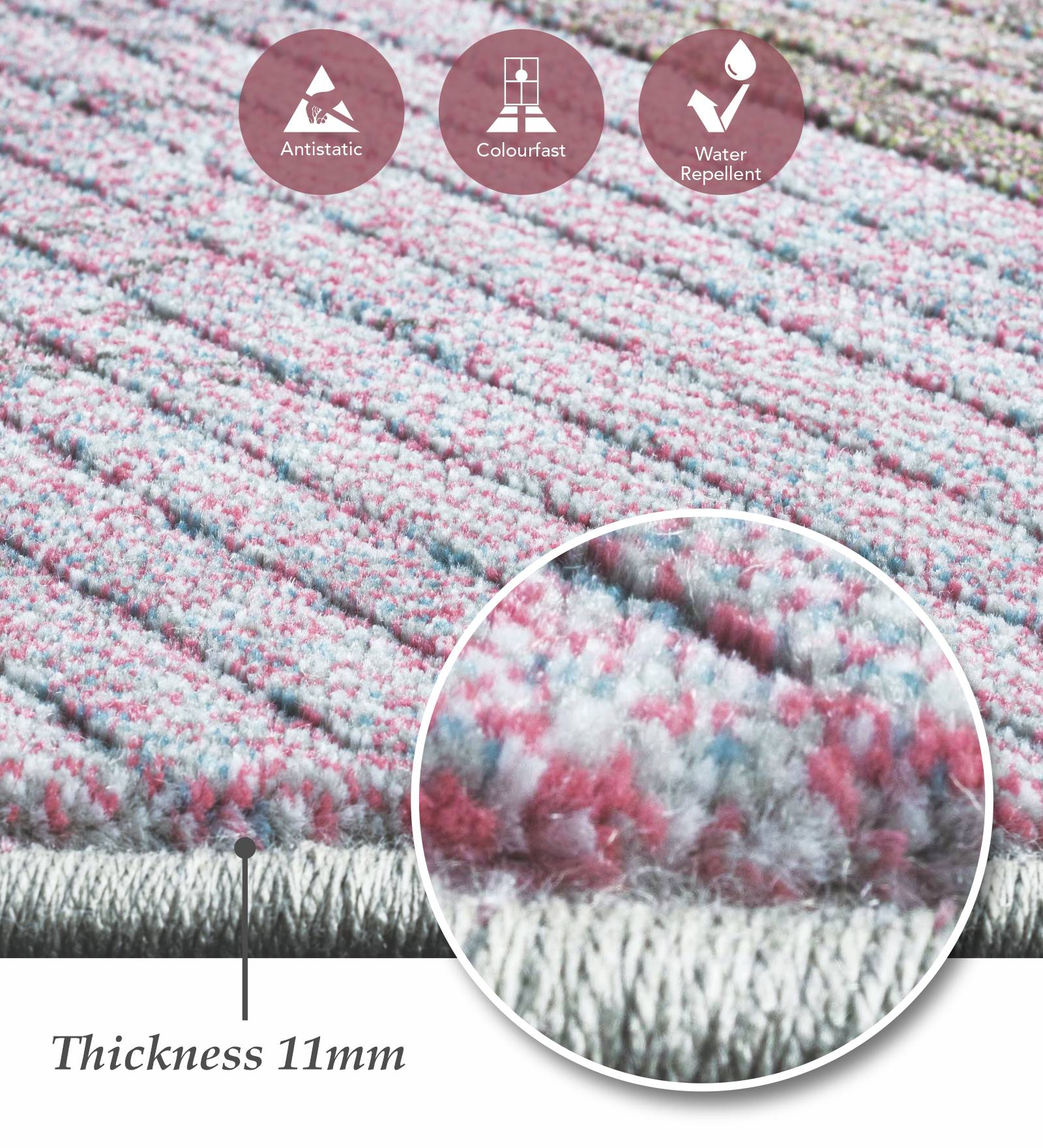 Aquarius Abstract Machine Made Runner Multi