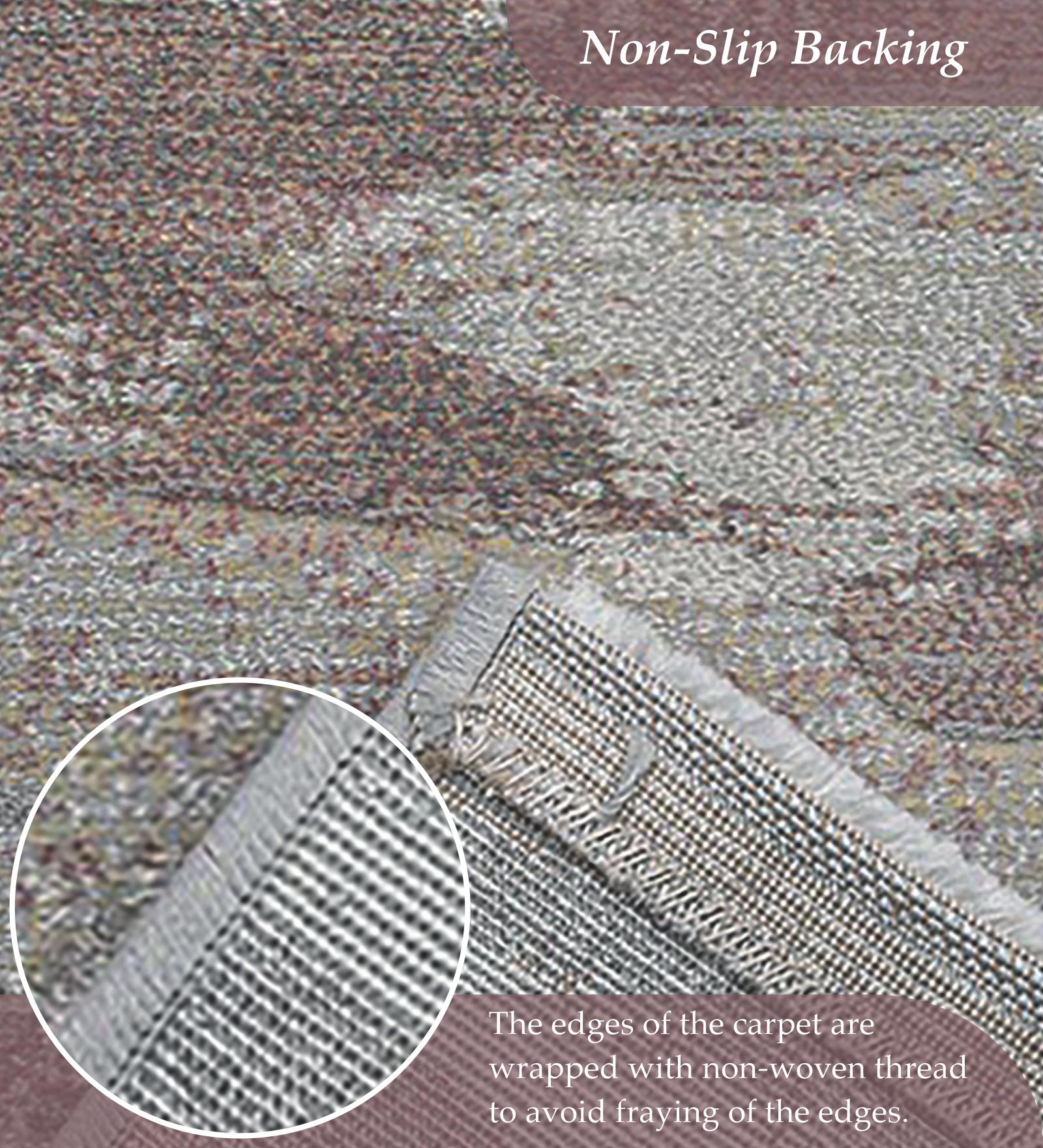 Aquarius Abstract Machine Made Runner Grey