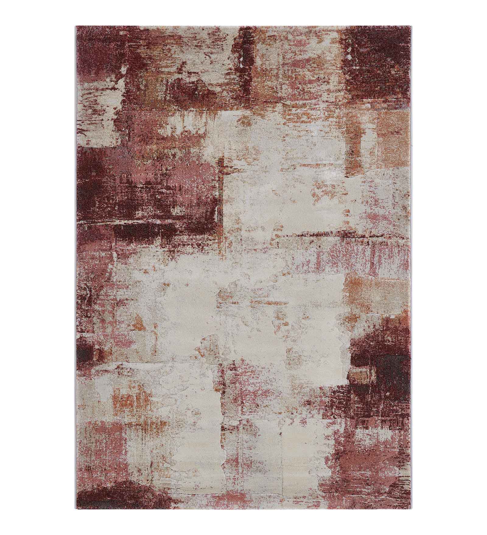 Aquarius Floral Machine Made Carpet Maroon