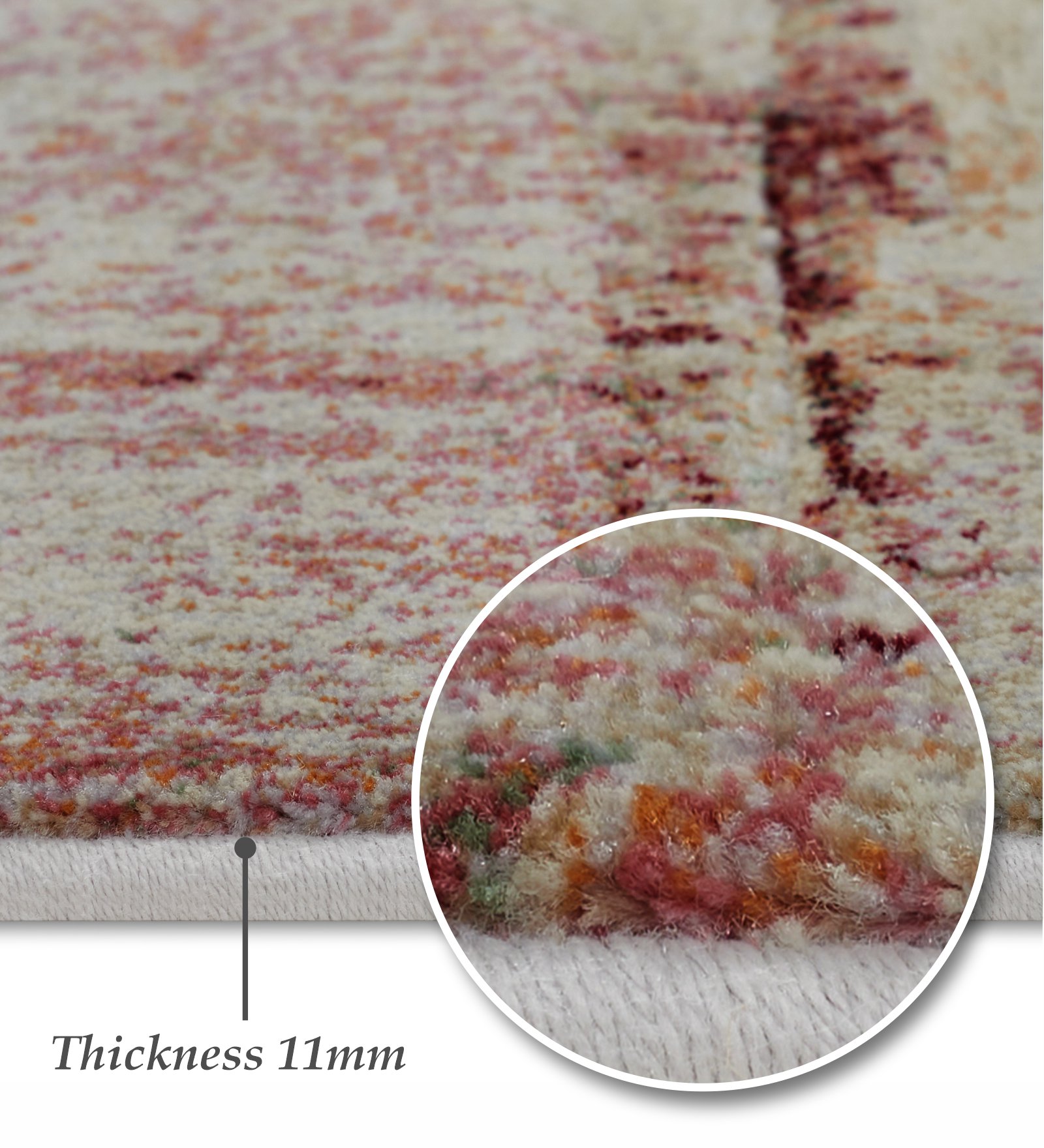 Aquarius Floral Machine Made Carpet Maroon