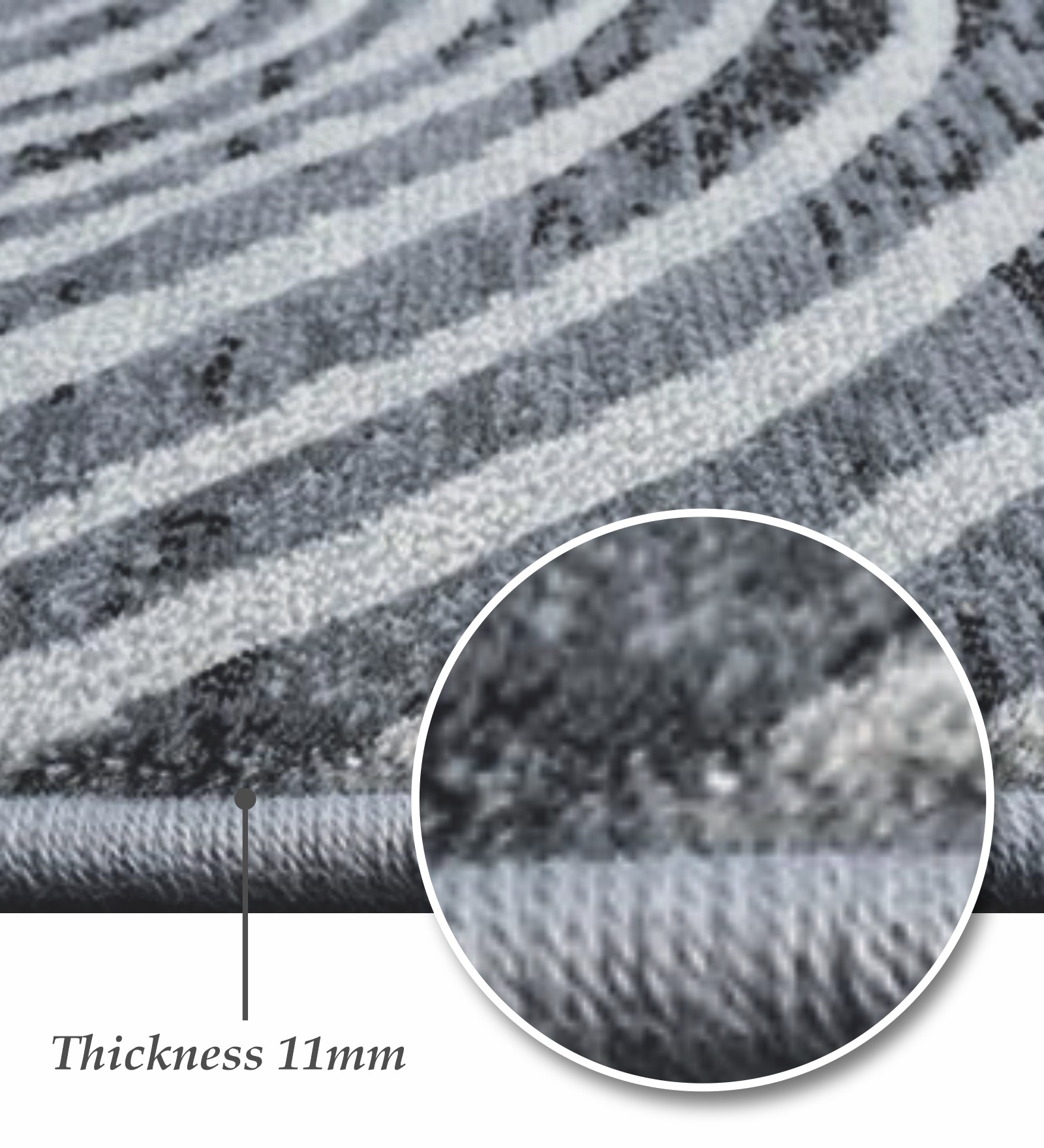 Aquarius Abstract Machine Made Carpet Grey