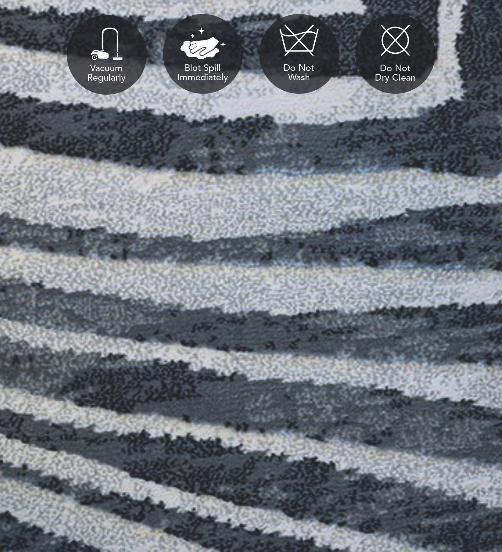 Aquarius Abstract Machine Made Carpet Grey