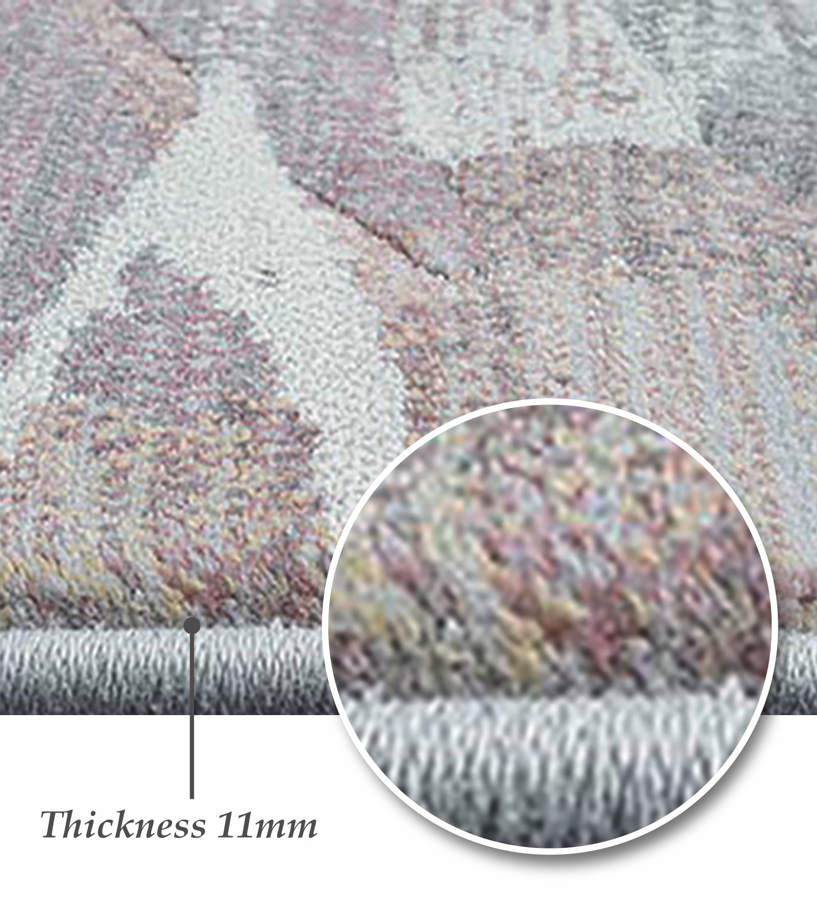 Aquarius Abstract Machine Made Carpet Grey