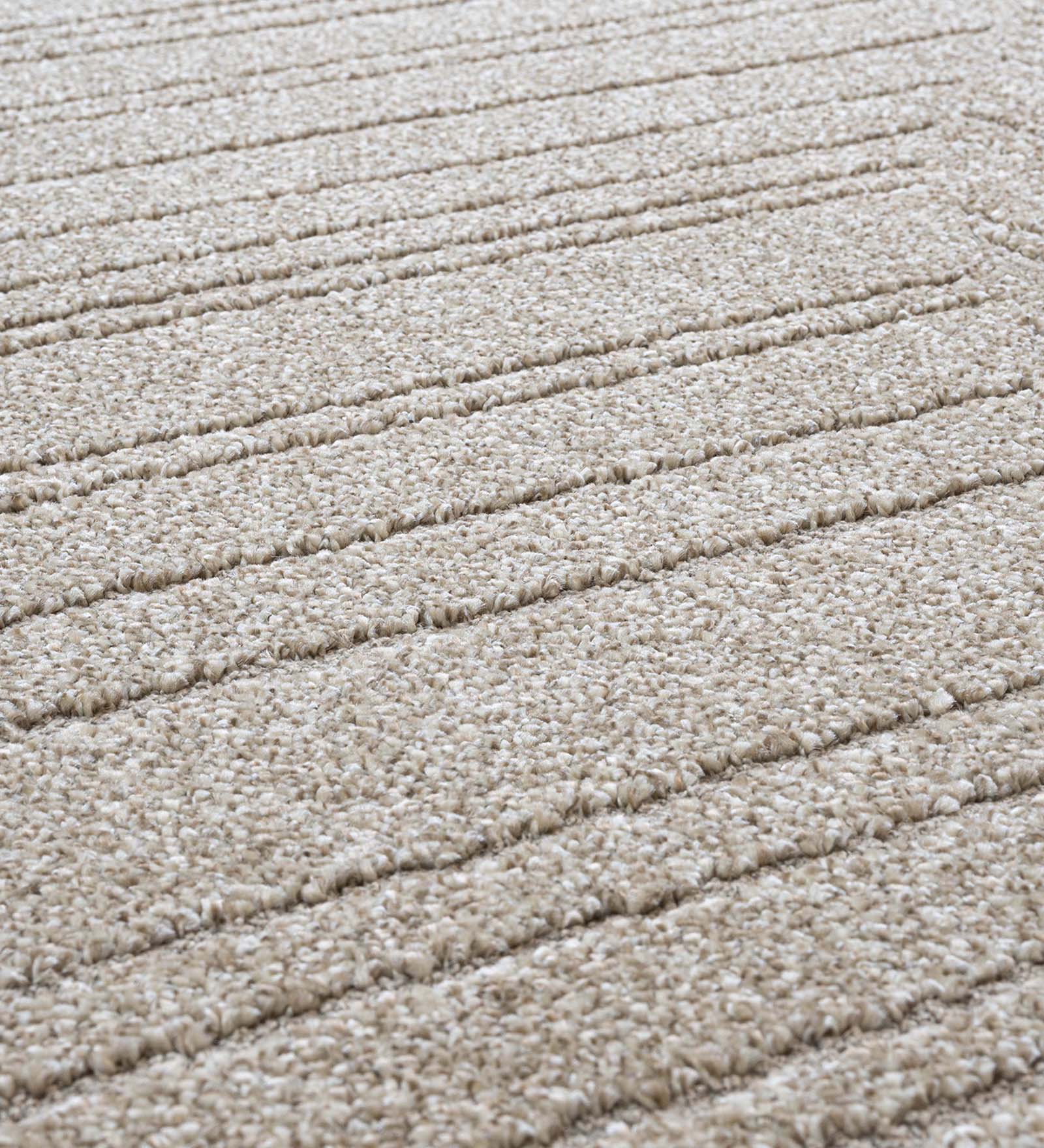 Trentino Abstract Machine Made Carpet Beige