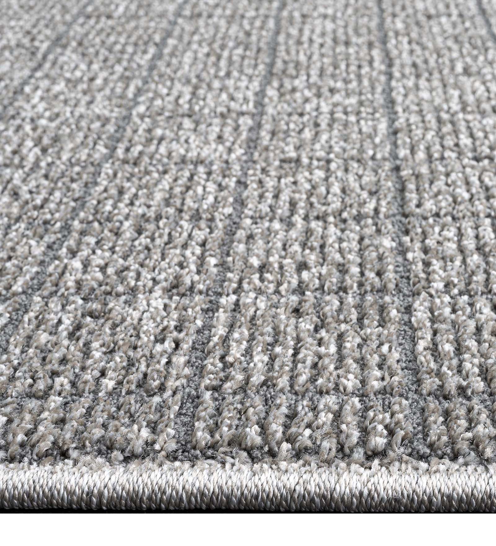Trentino Abstract Machine Made Carpet Grey