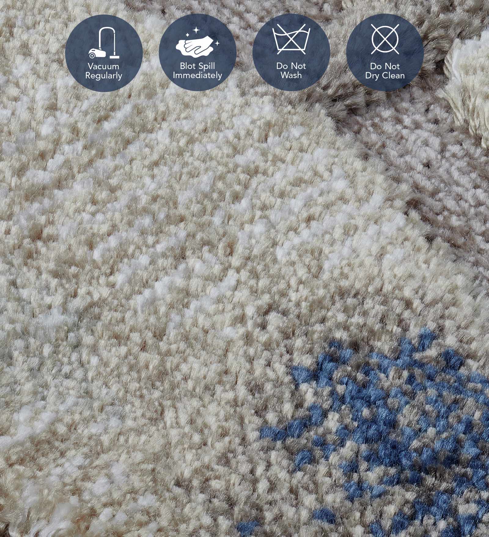 Genova Floral Carpet L.Brown and Blue