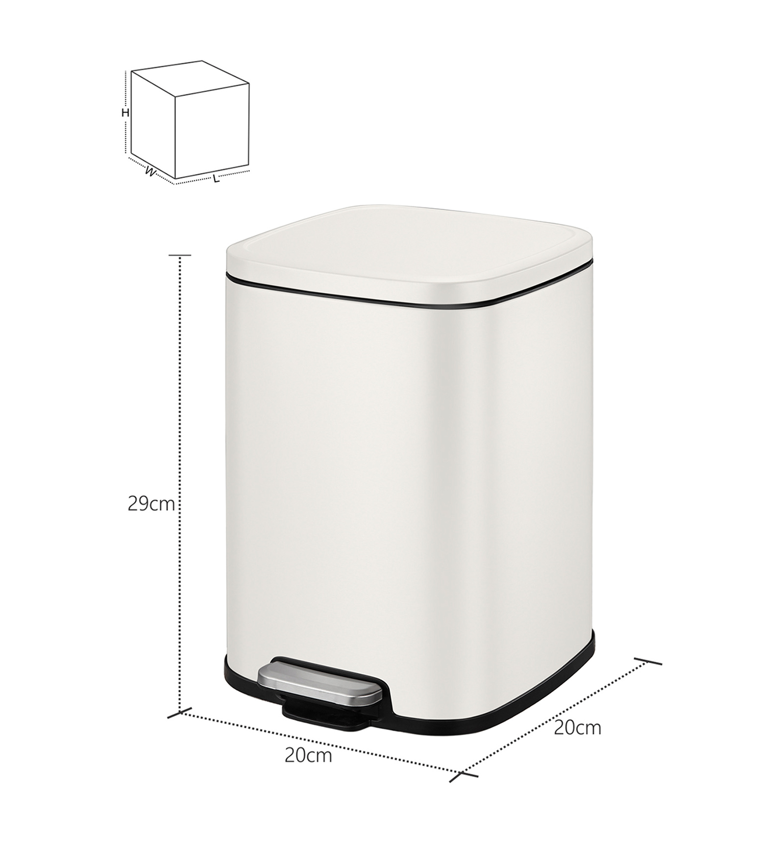 Eko 9384 Stella Fingerprint Resistant Step Bin White