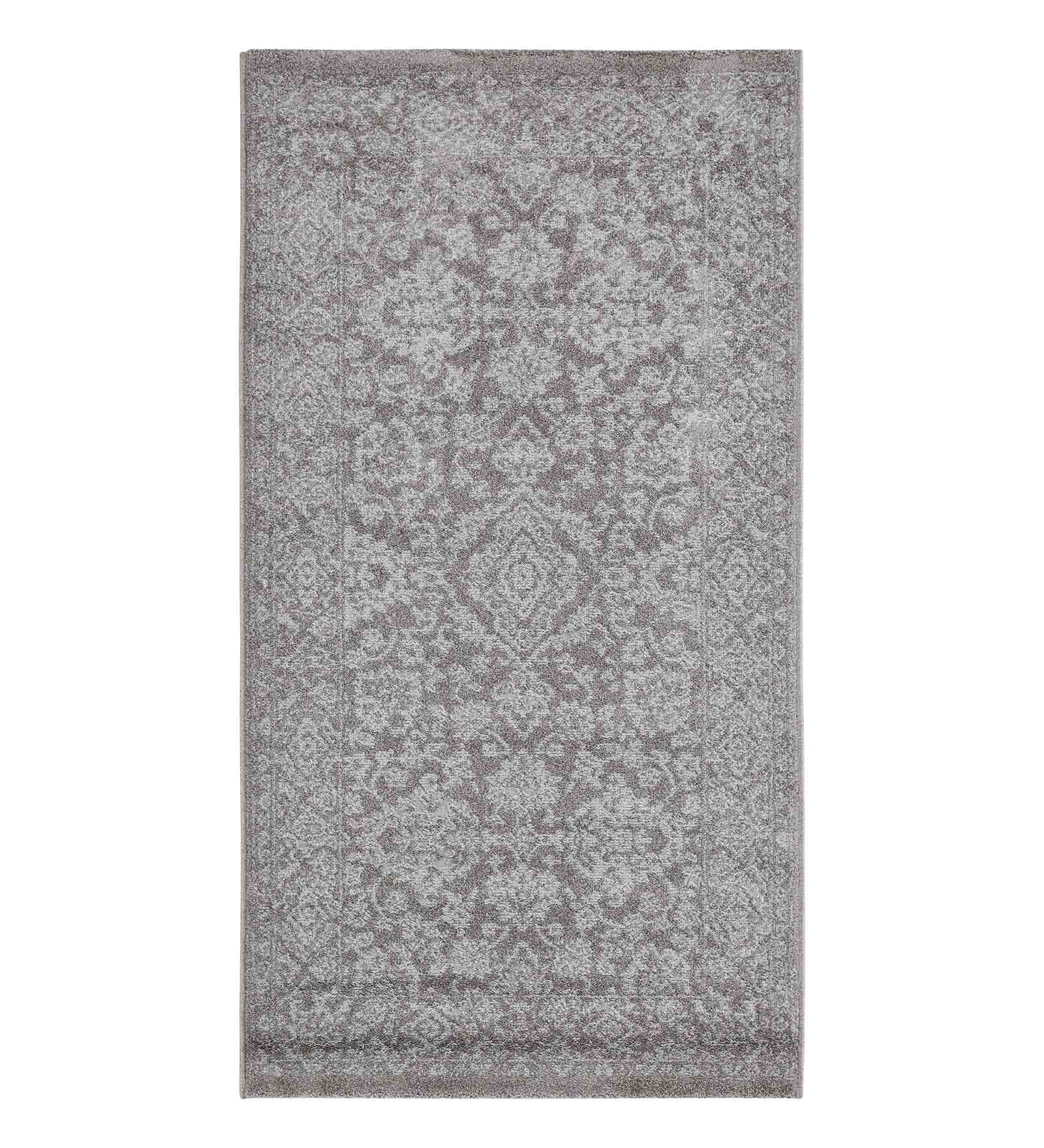 Trentino Abstract Machine Made Runner Grey