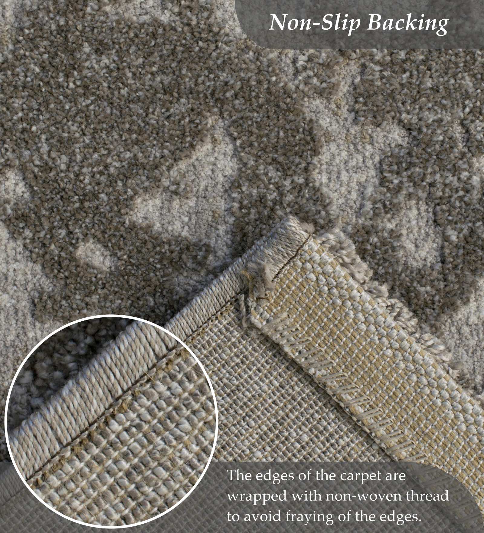 Trentino Abstract Machine Made Runner Taupe