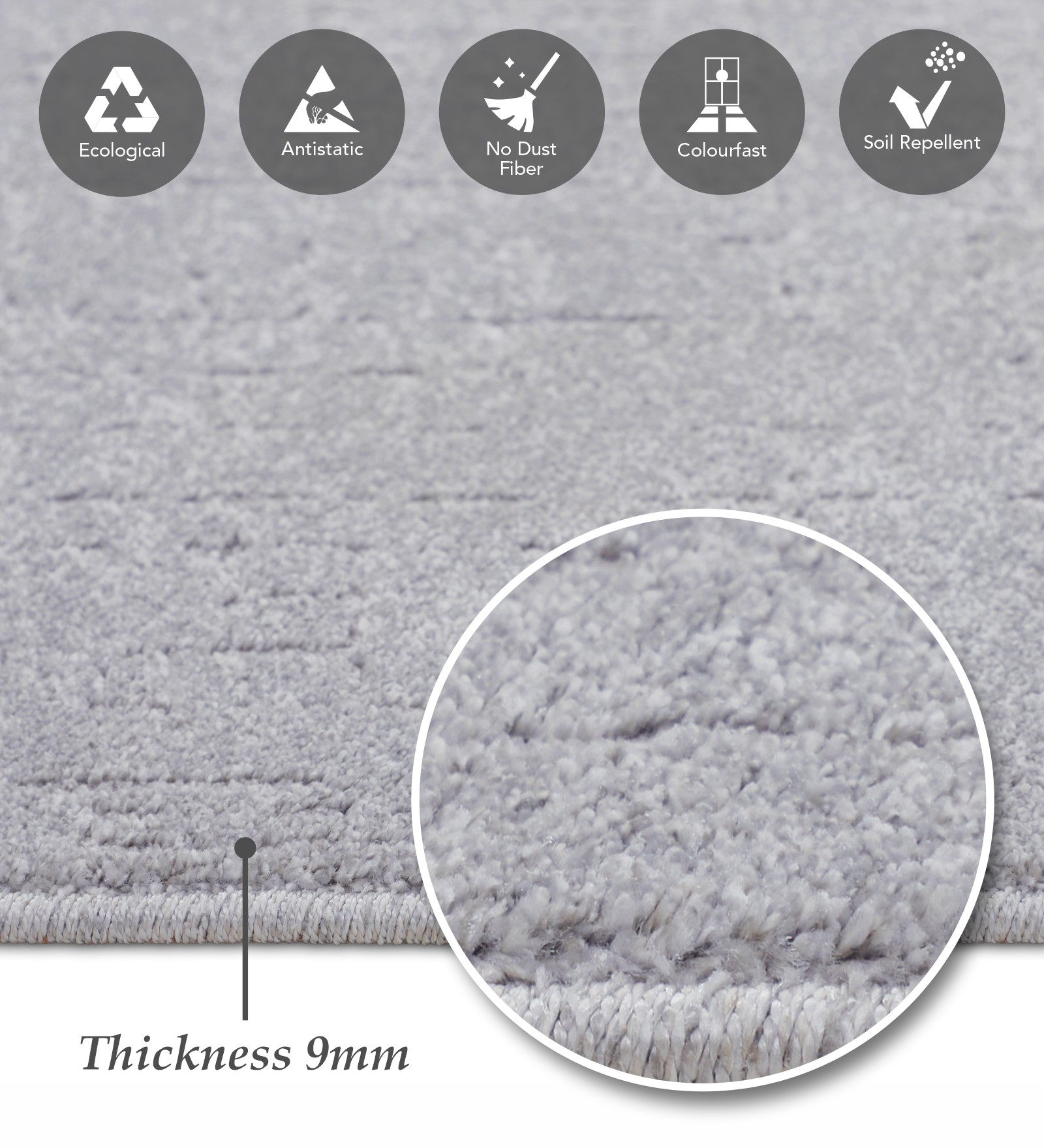 Trentino Abstract Machine Made Runner Grey