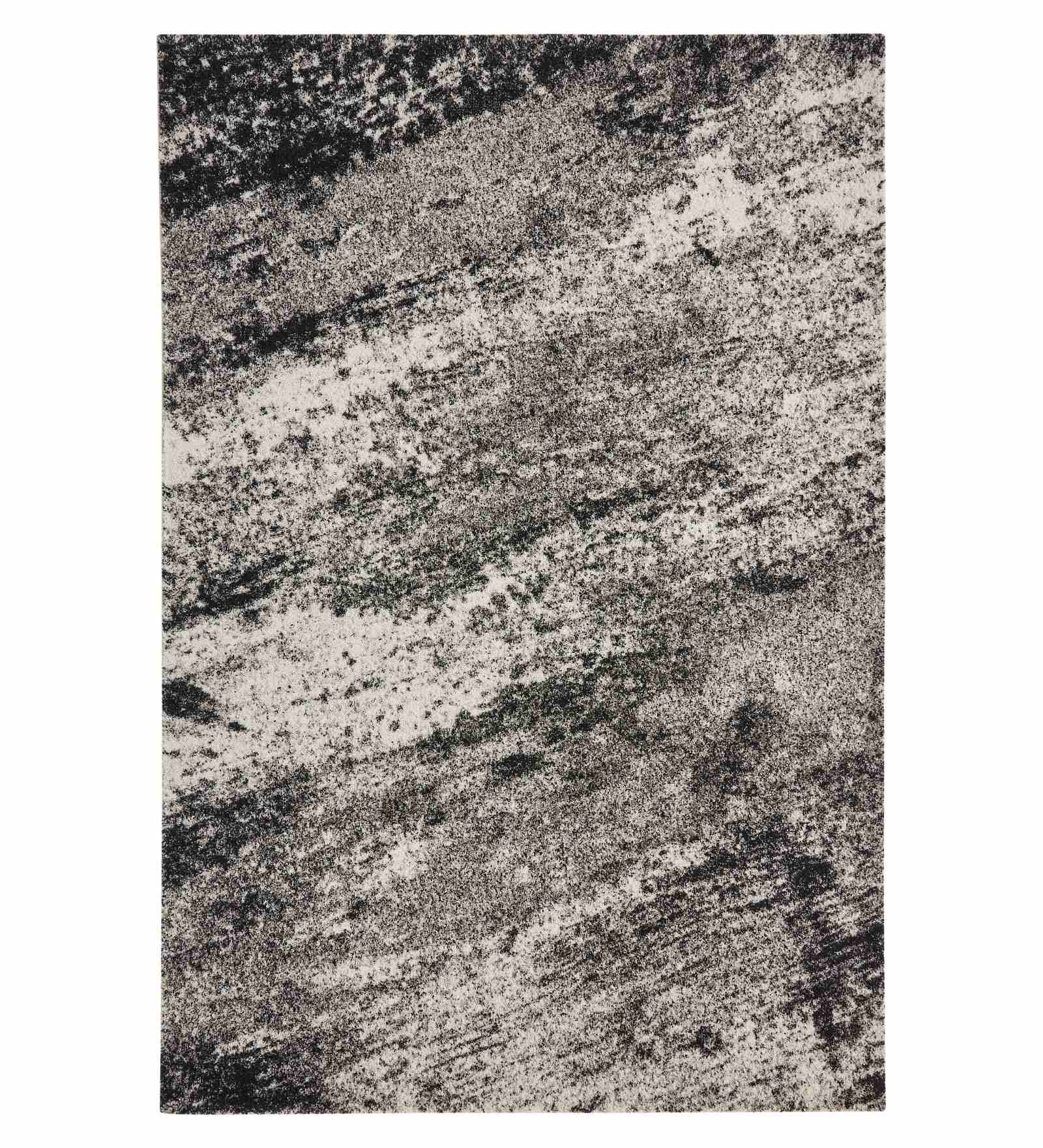Softness Modern Abstract Carpet Charcoal and Beige
