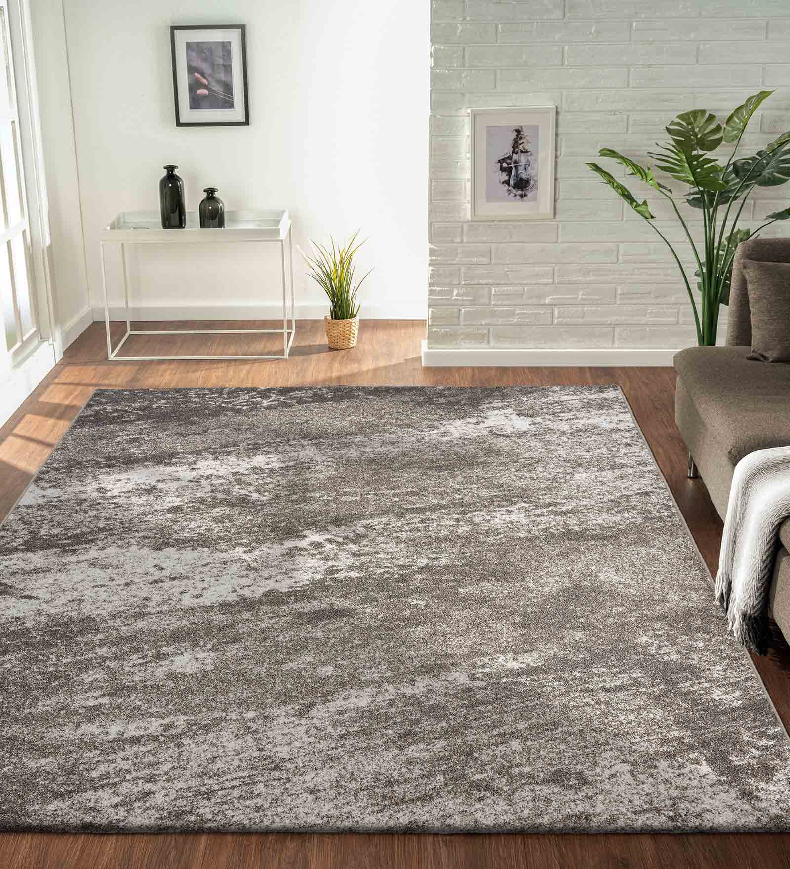 Softness Abstract Carpet Brown