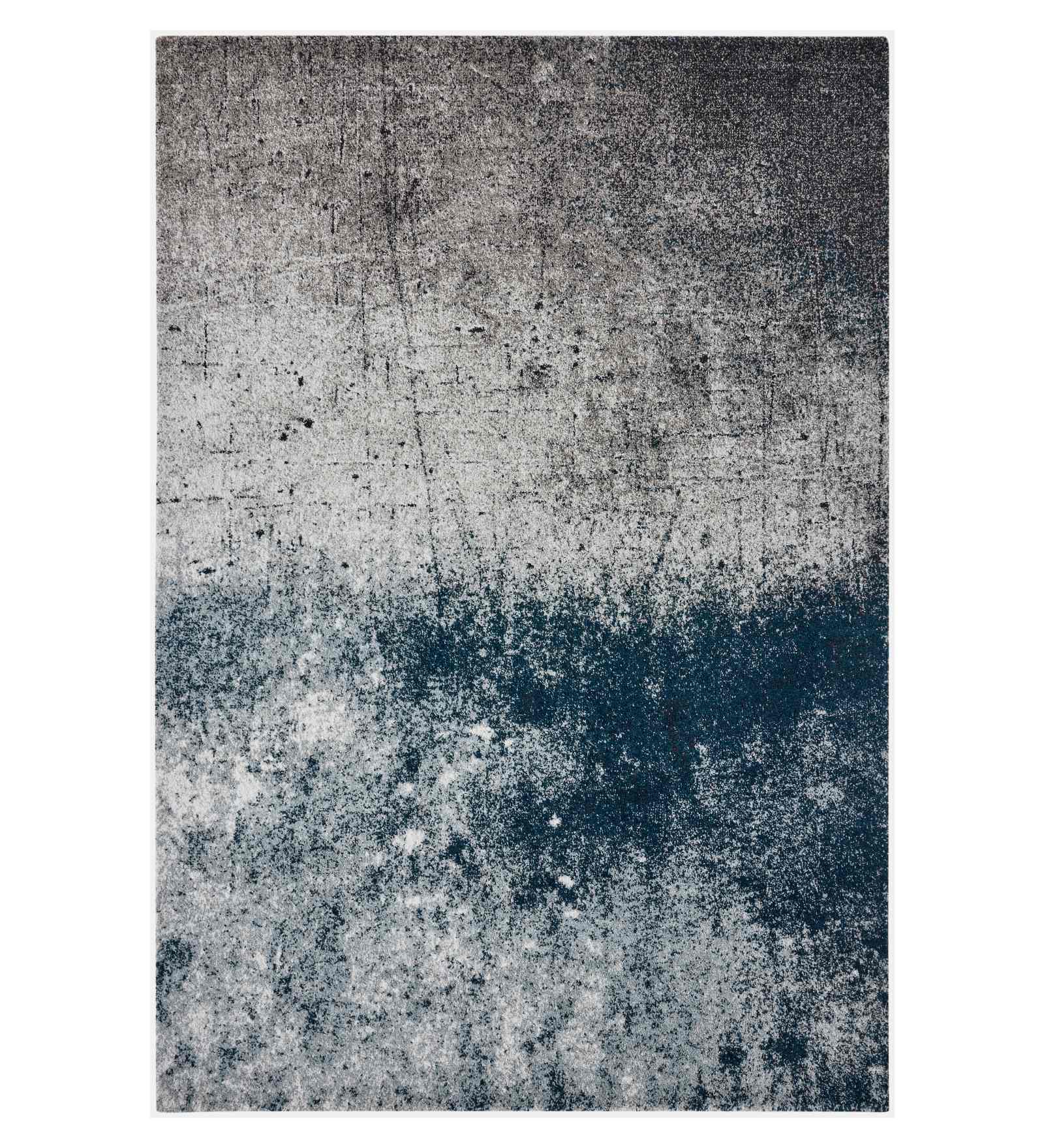 Softness Modern Abstract Carpet D.Blue