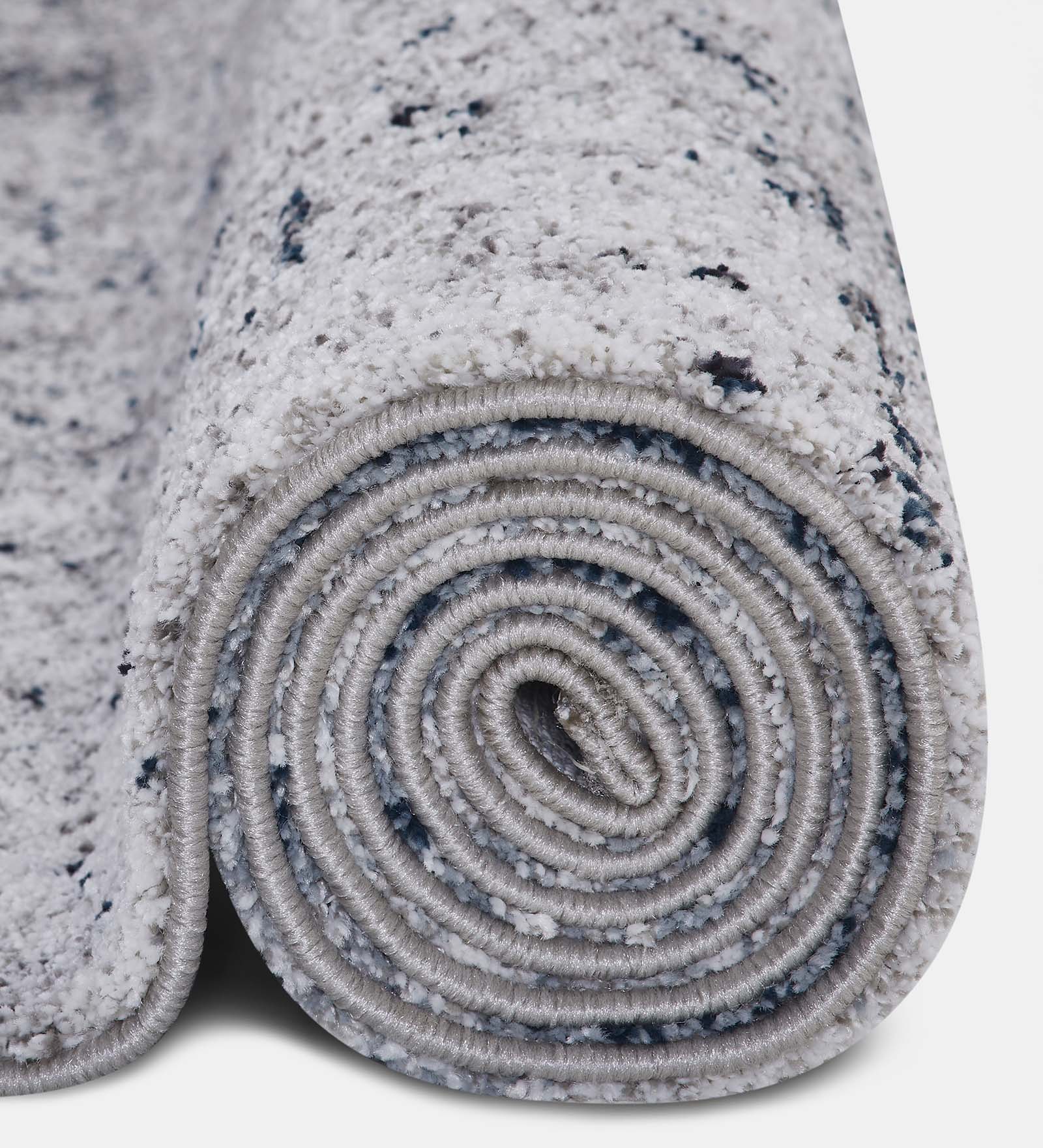 Softness Modern Abstract Carpet D.Blue