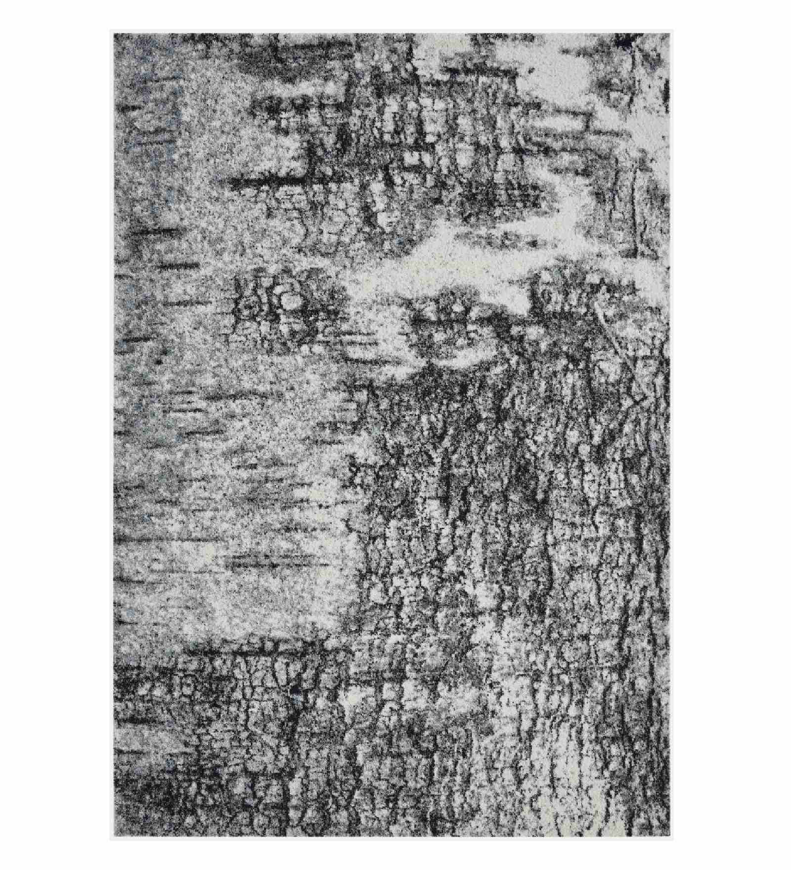 Softness Modern Abstract Carpet Charcoal and Cream