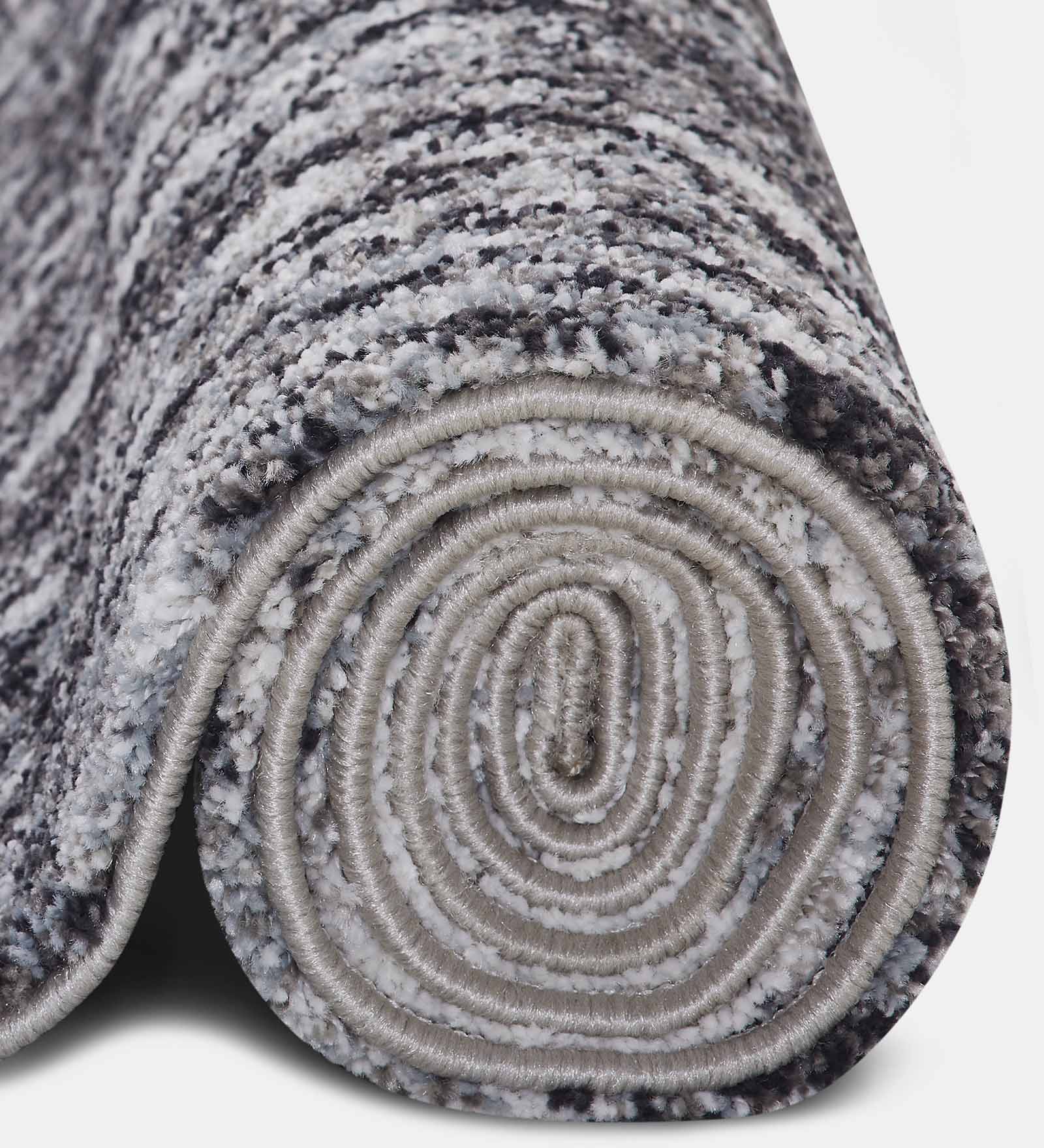 Softness Modern Abstract Carpet Charcoal and Cream