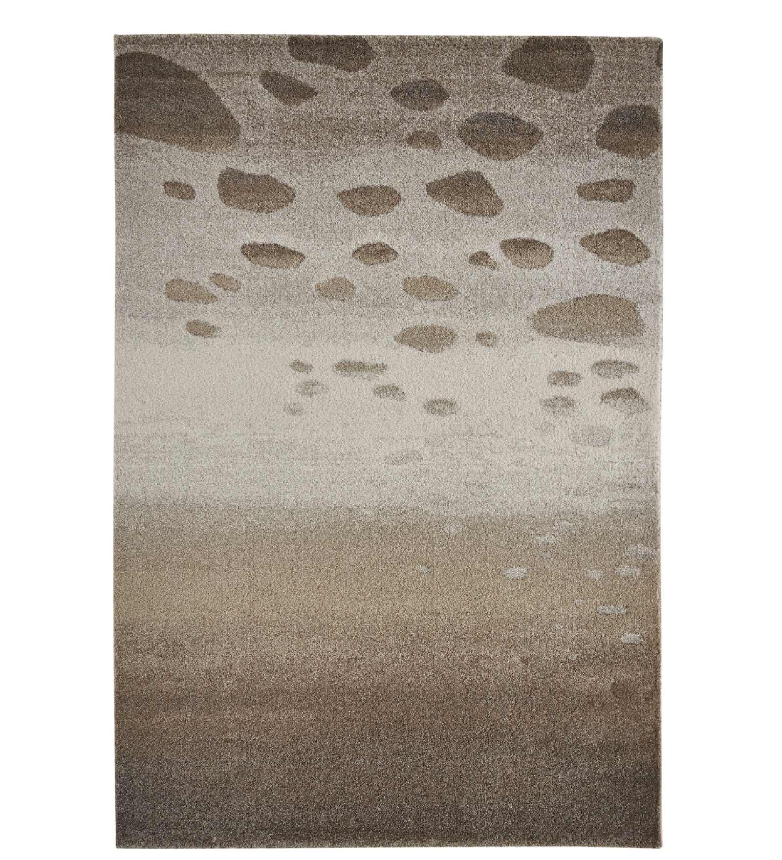 Softness Modern Abstract Carpet Beige and L.Brown