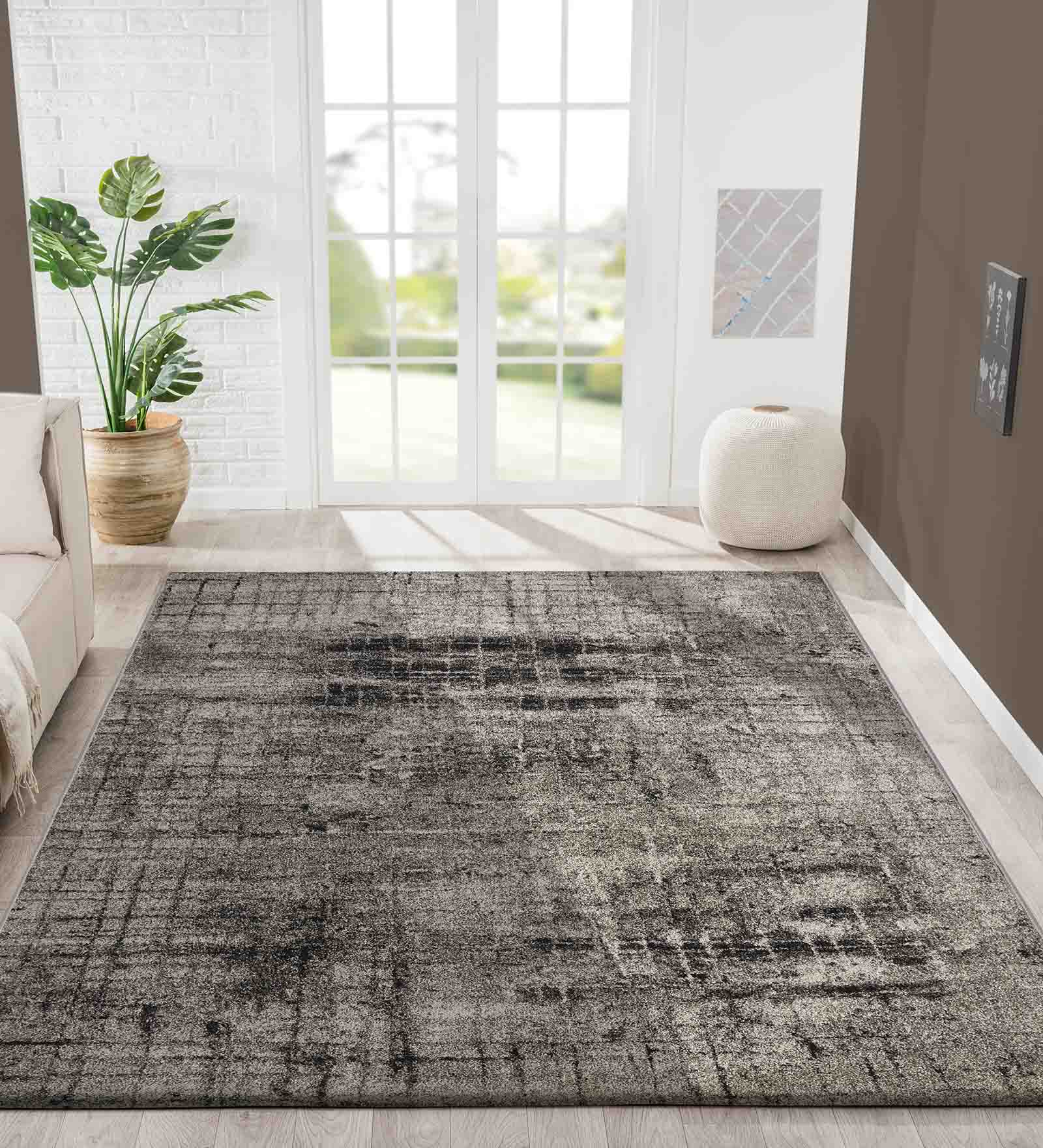 Softness Modern Abstract Carpet Brown