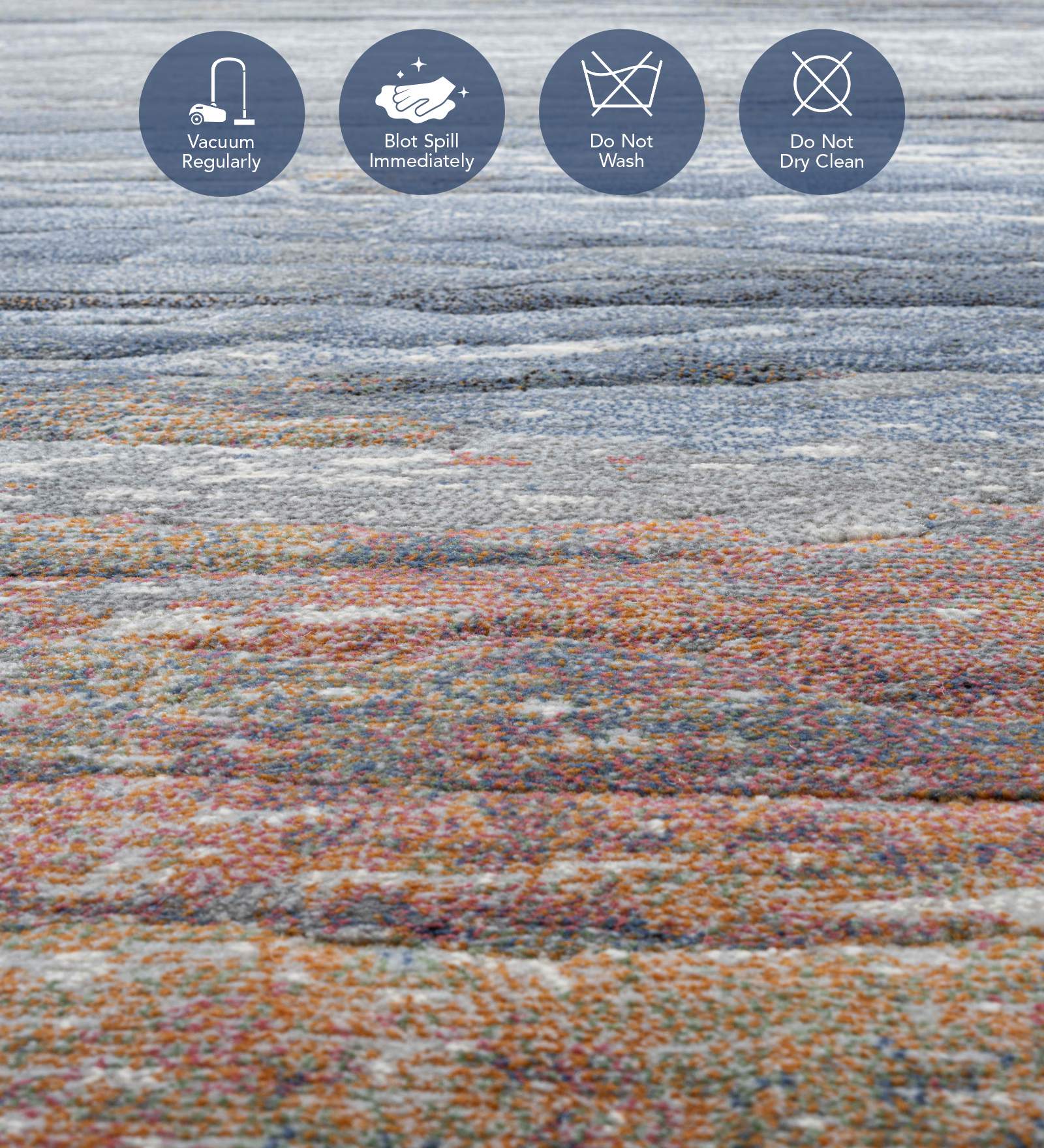 Aquarius Abstract Machine Made Runner Multi