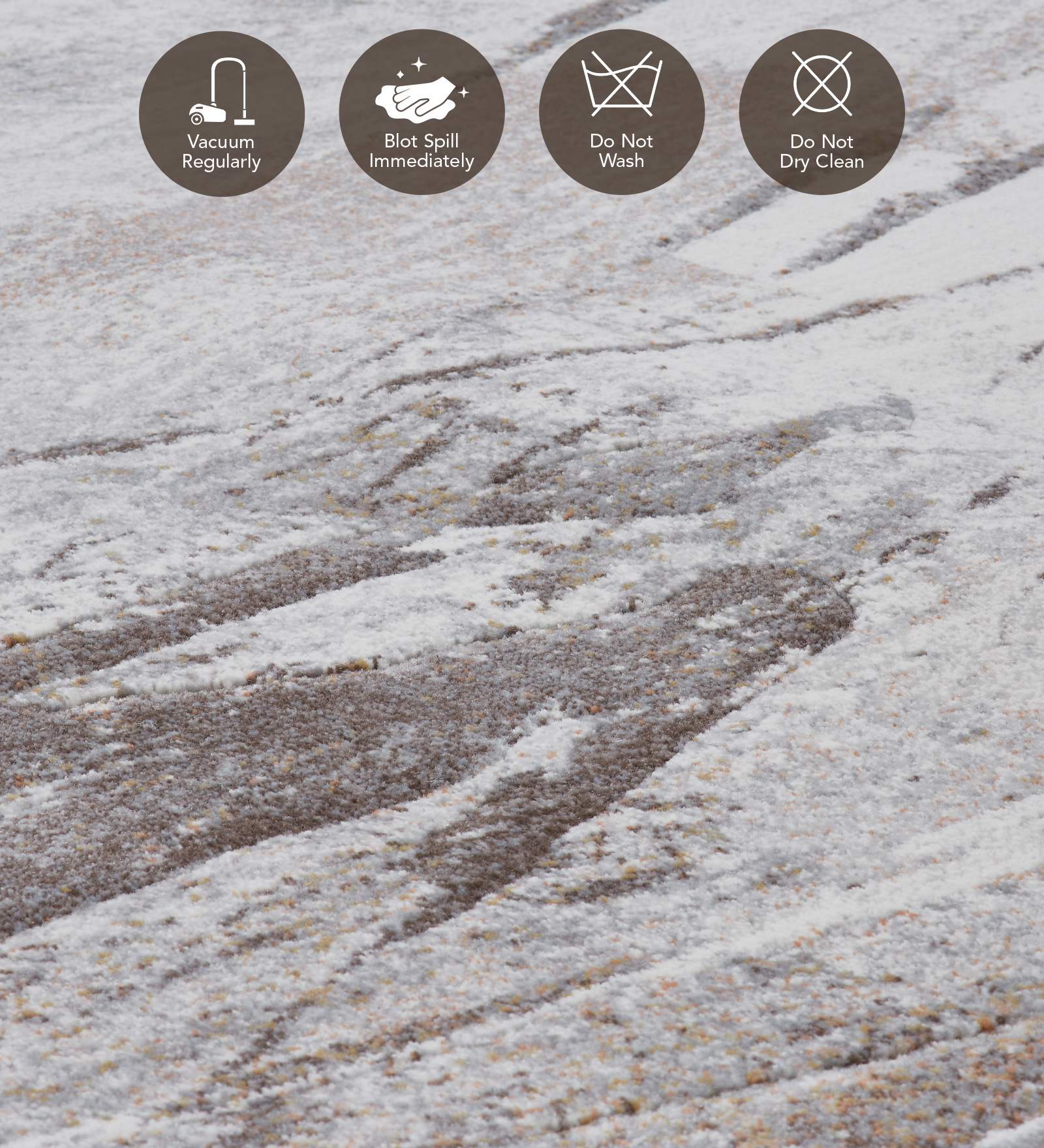 Aquarius Abstract Machine Made Runner Cream and Rust