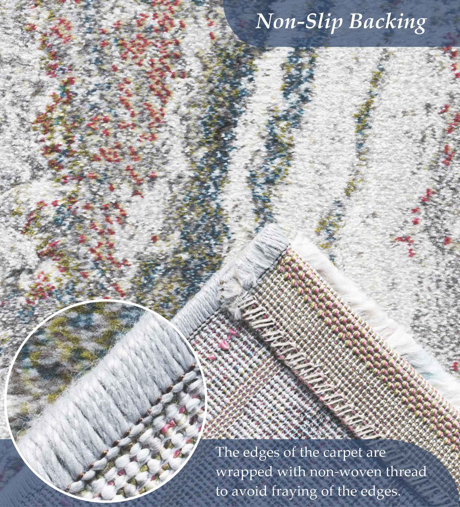 Aquarius Abstract Machine Made Runner Cream and D Grey