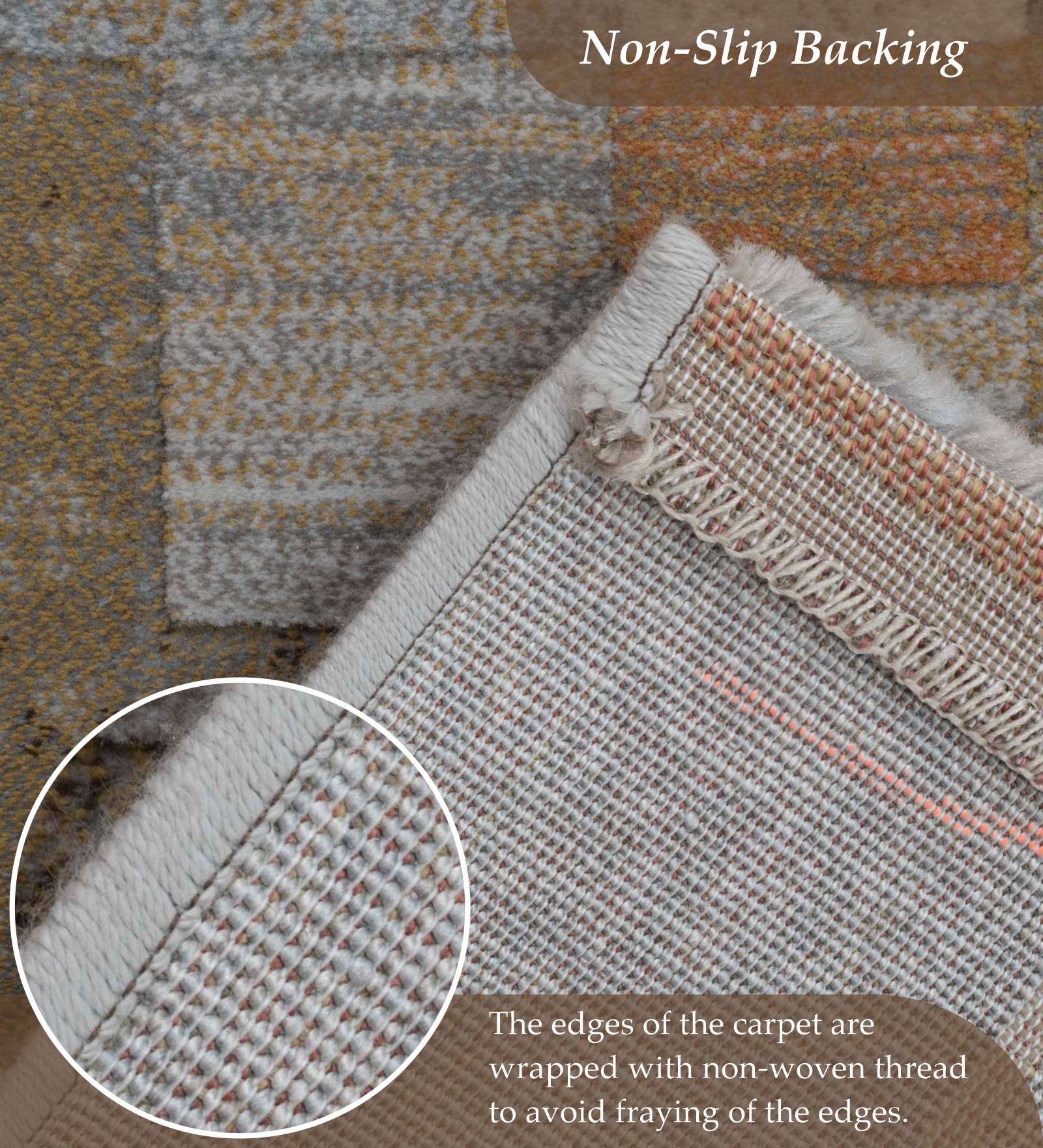 Aquarius Abstract Machine Made Runner Cream and Grey