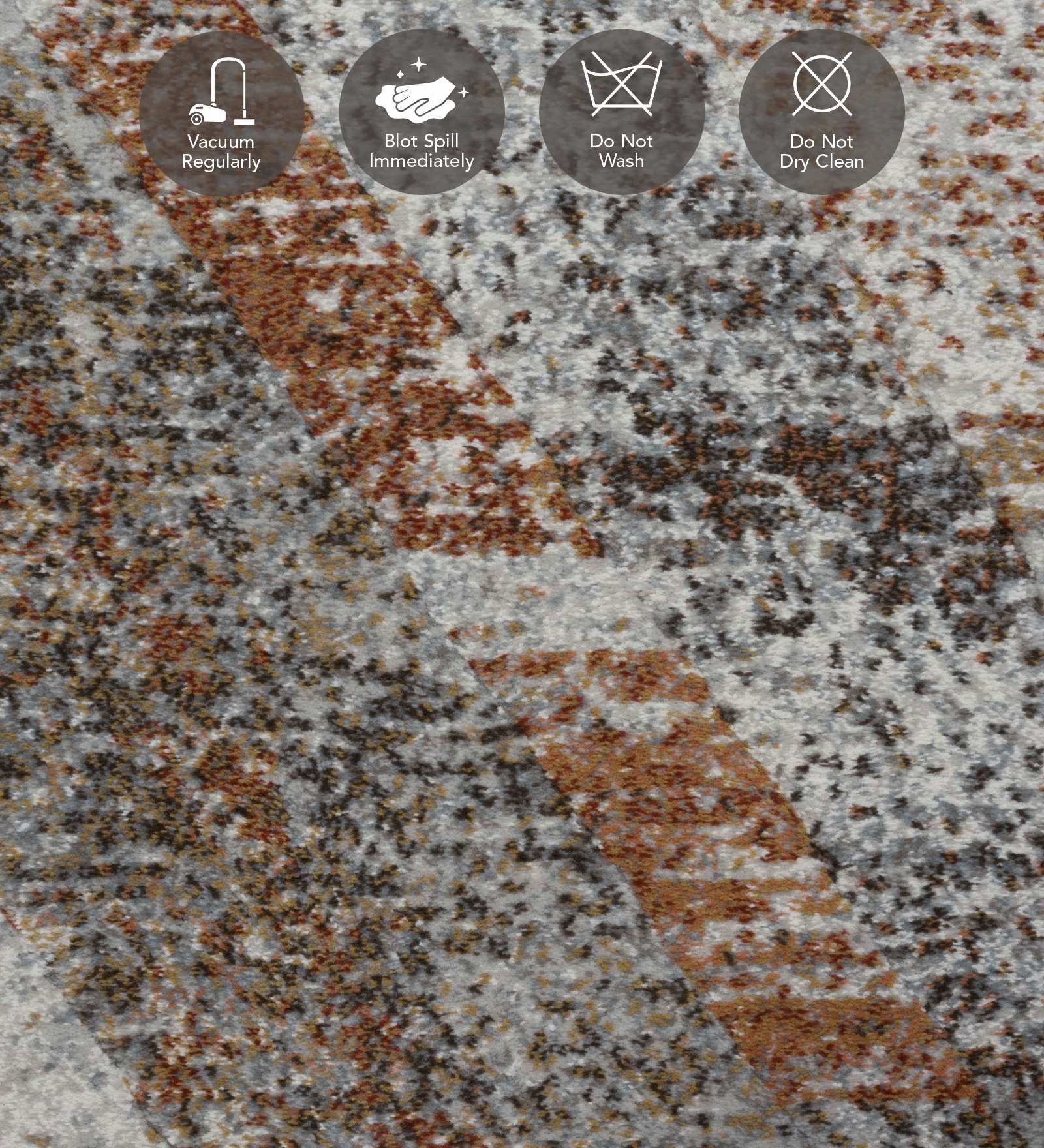 Aquarius Abstract Machine Made Carpet Cream and Brown