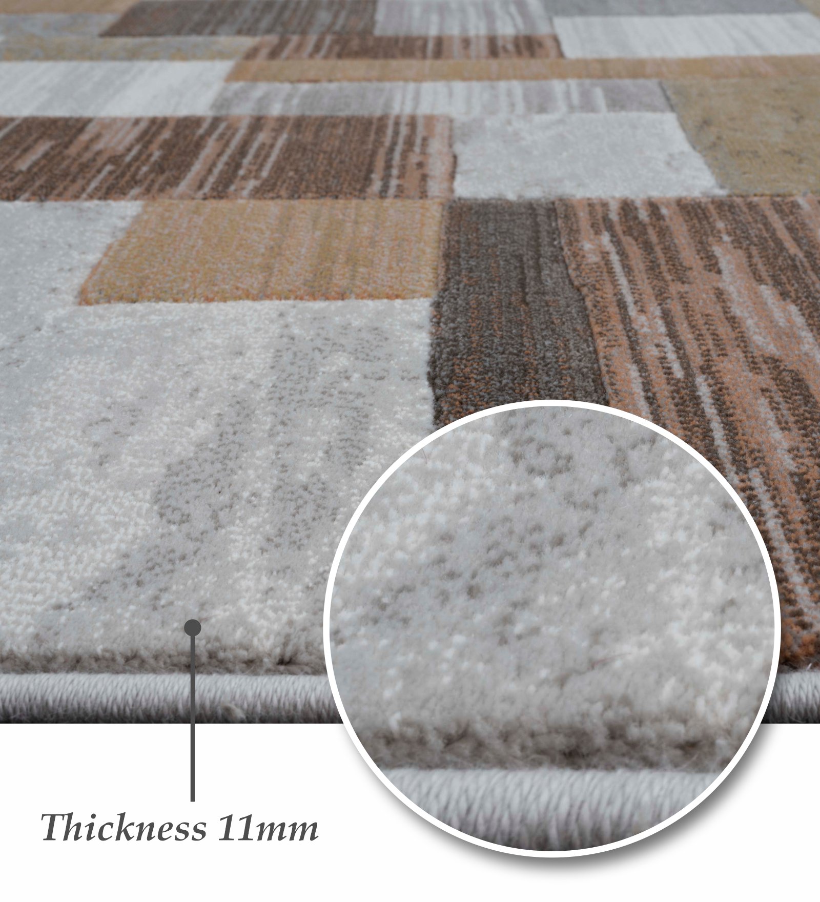 Aquarius Abstract Machine Made Carpet Cream and Grey