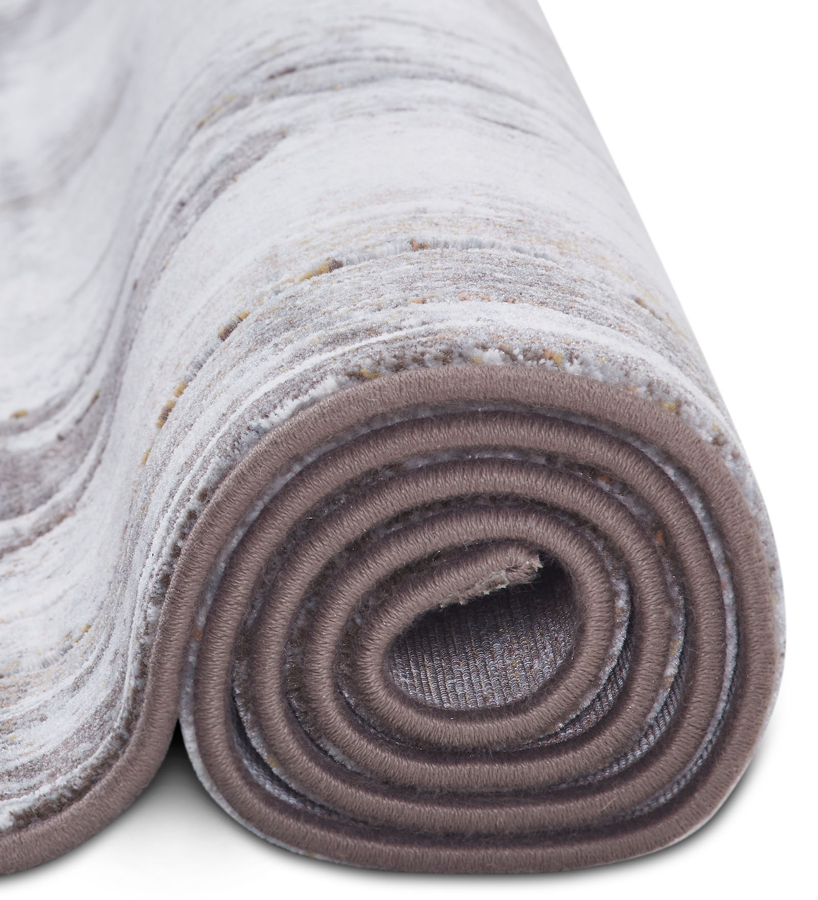 Aquarius Abstract Machine Made Carpet Cream and Rust