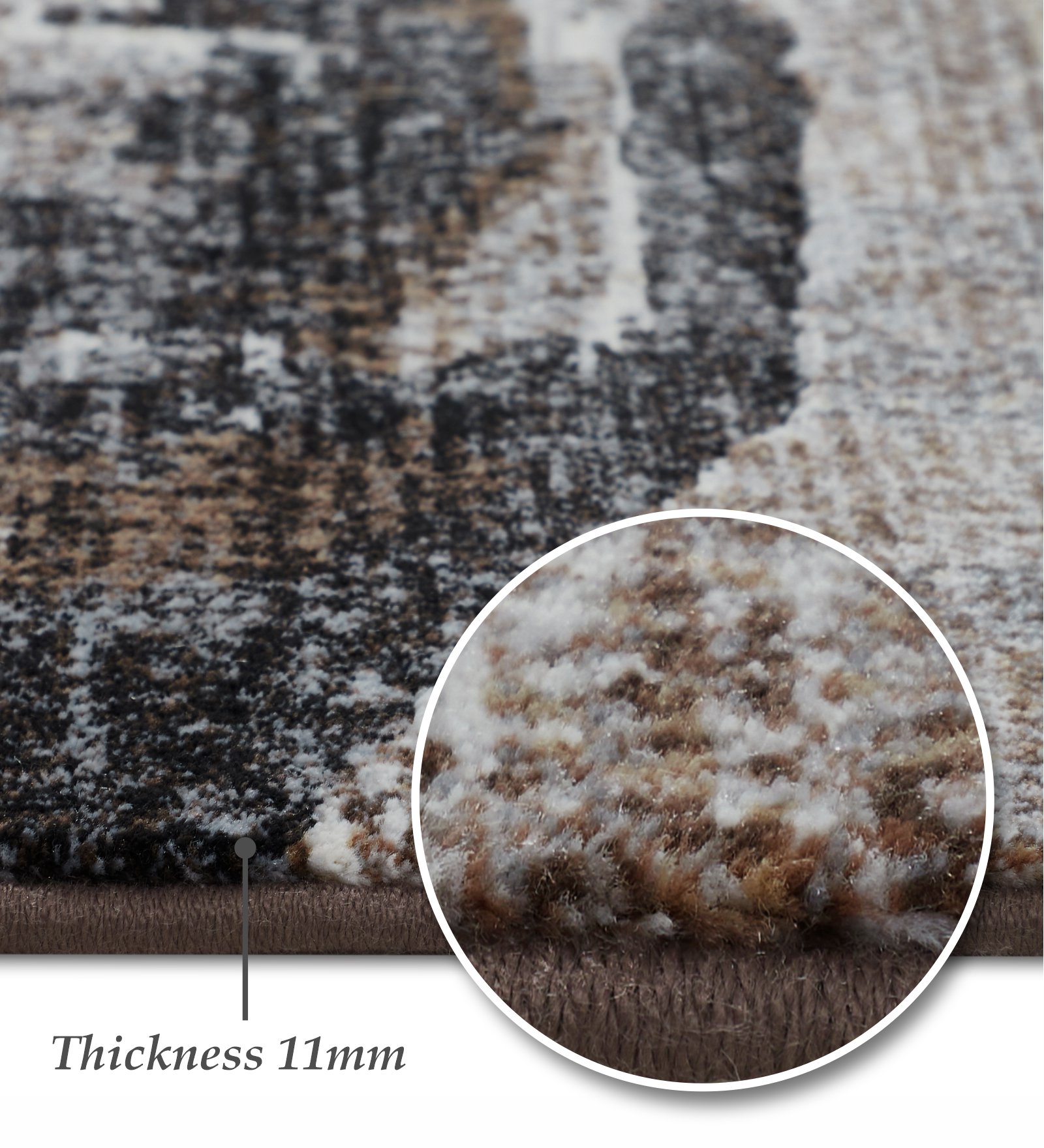 Aquarius Abstract Machine Made Carpet Grey