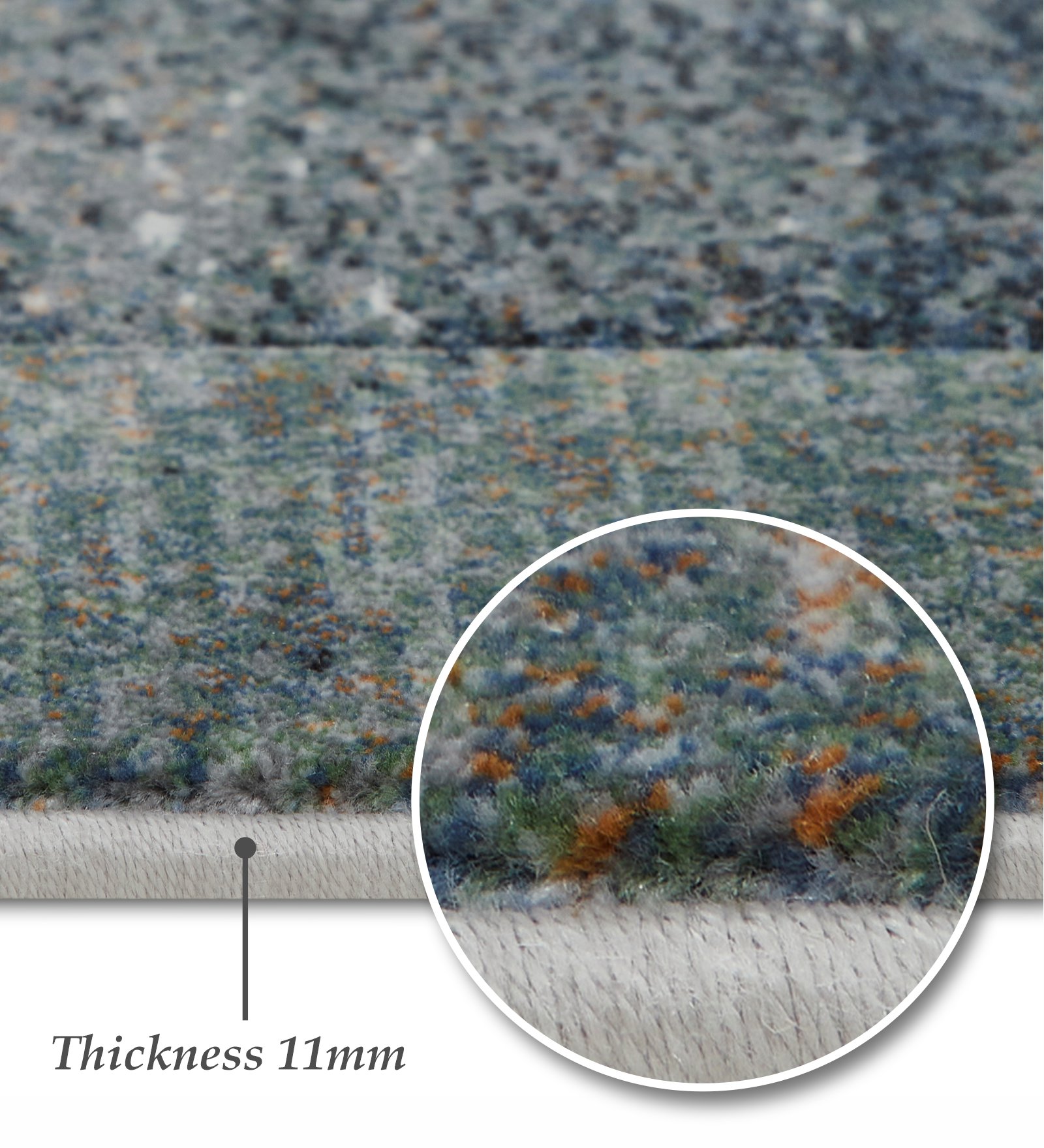 Aquarius Abstract Machine Made Carpet Blue