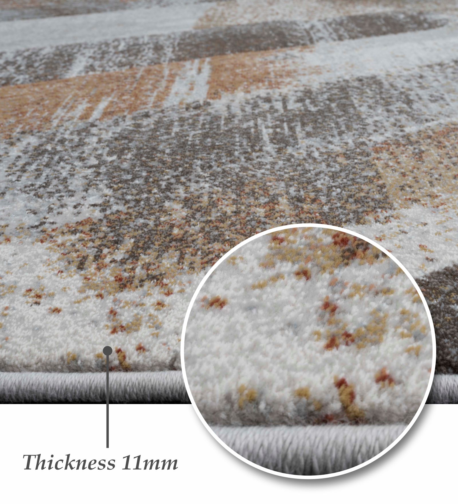 Aquarius Abstract Machine Made Carpet Cream and Brown