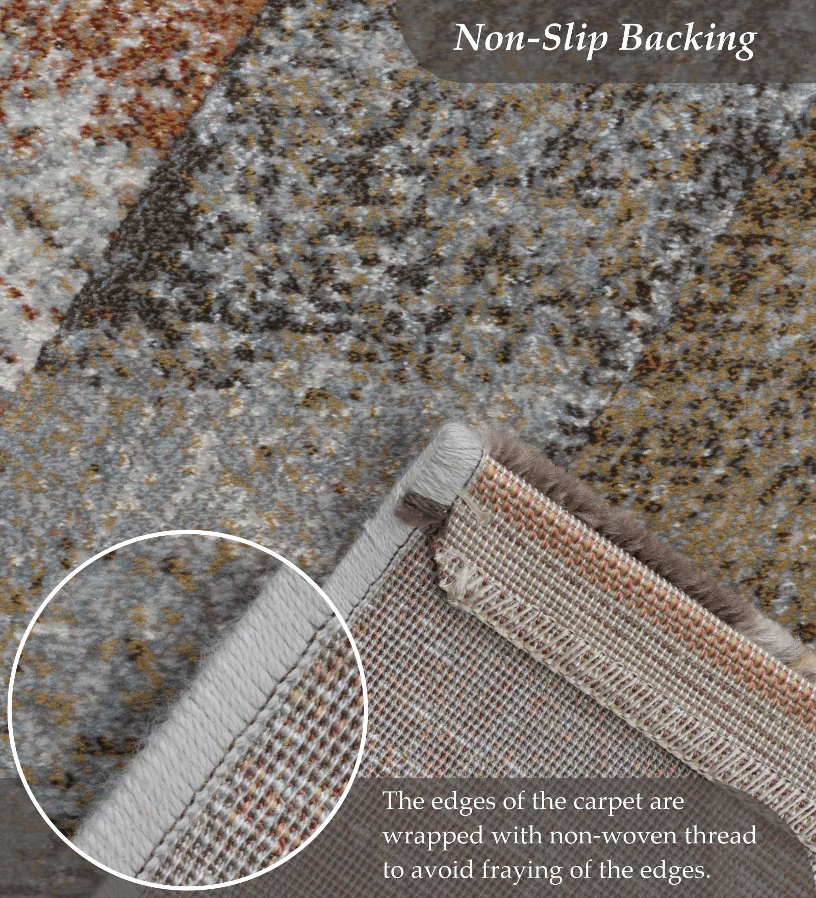 Aquarius Abstract Machine Made Carpet Cream and Brown