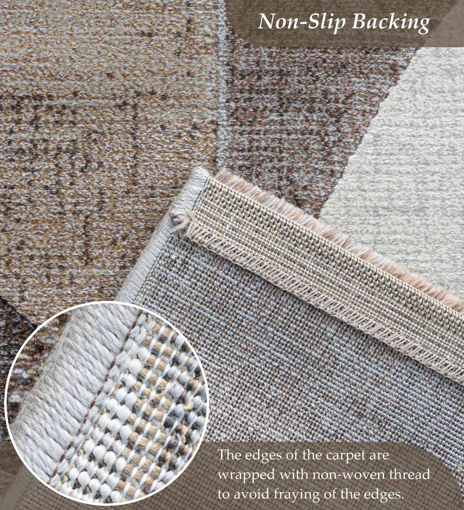 Aquarius Floral Machine Made Carpet Grey and Brown